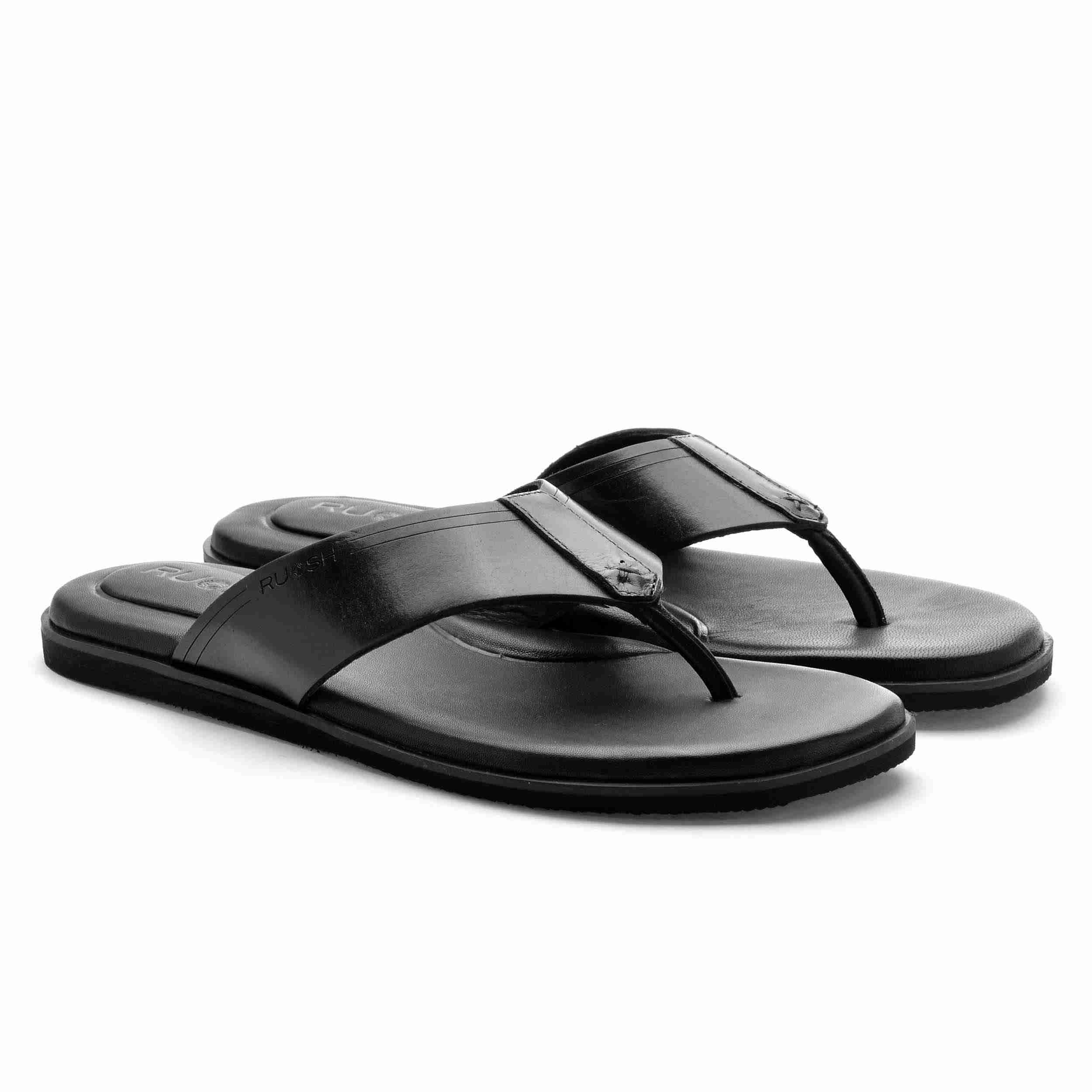The Aero Ruosh Men Black Slipper
