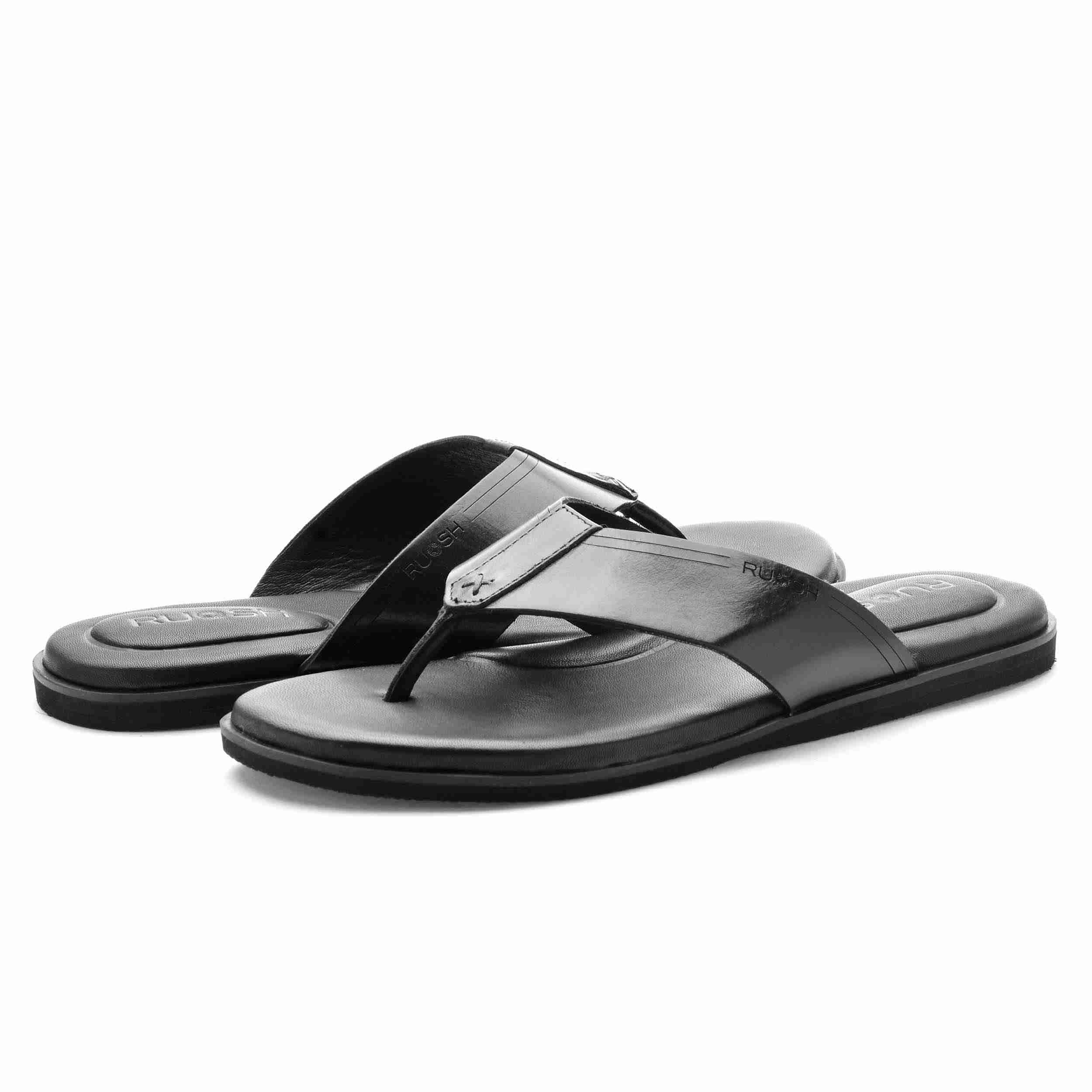 The Aero Ruosh Men Black Slipper