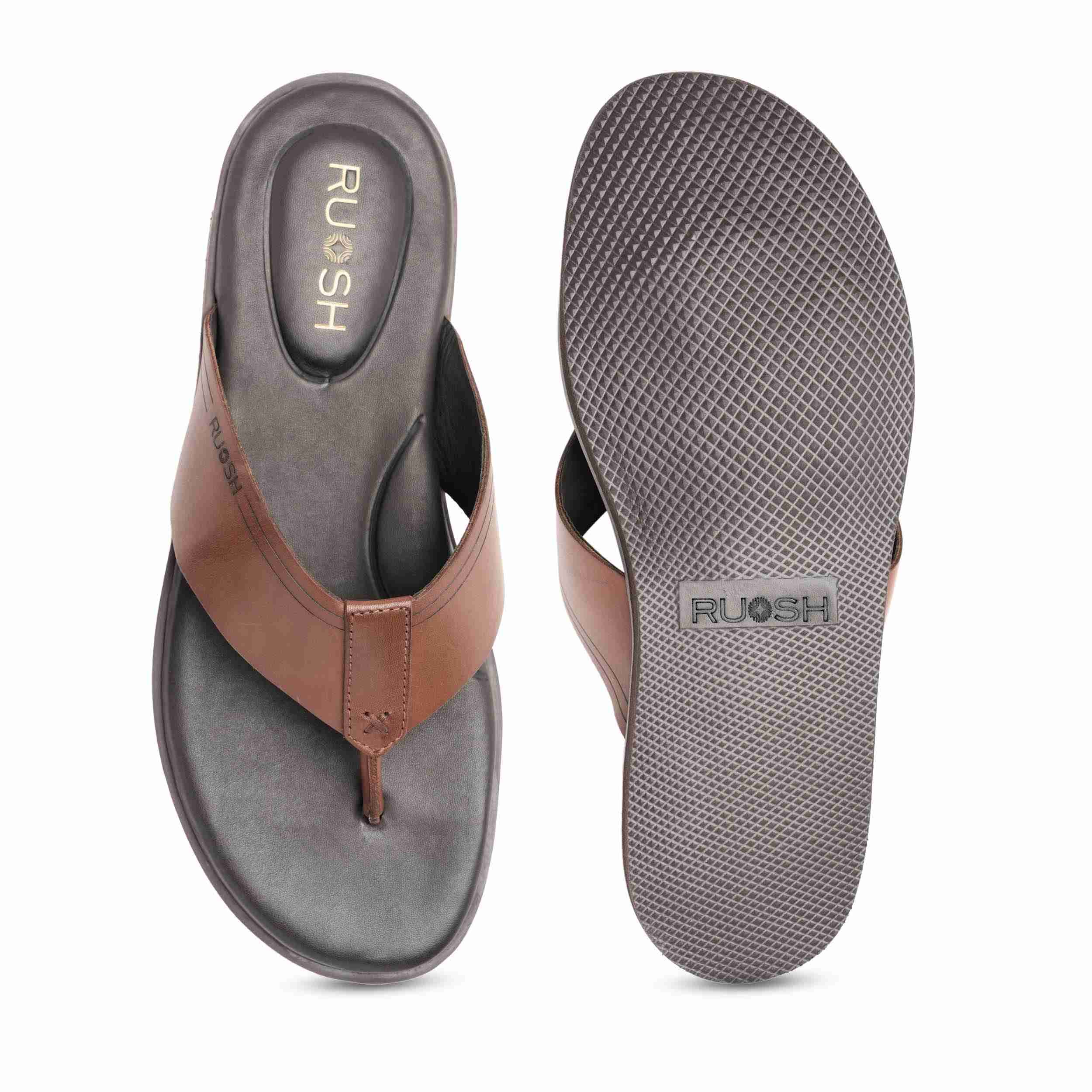 The Aero Ruosh Men Tan Slipper
