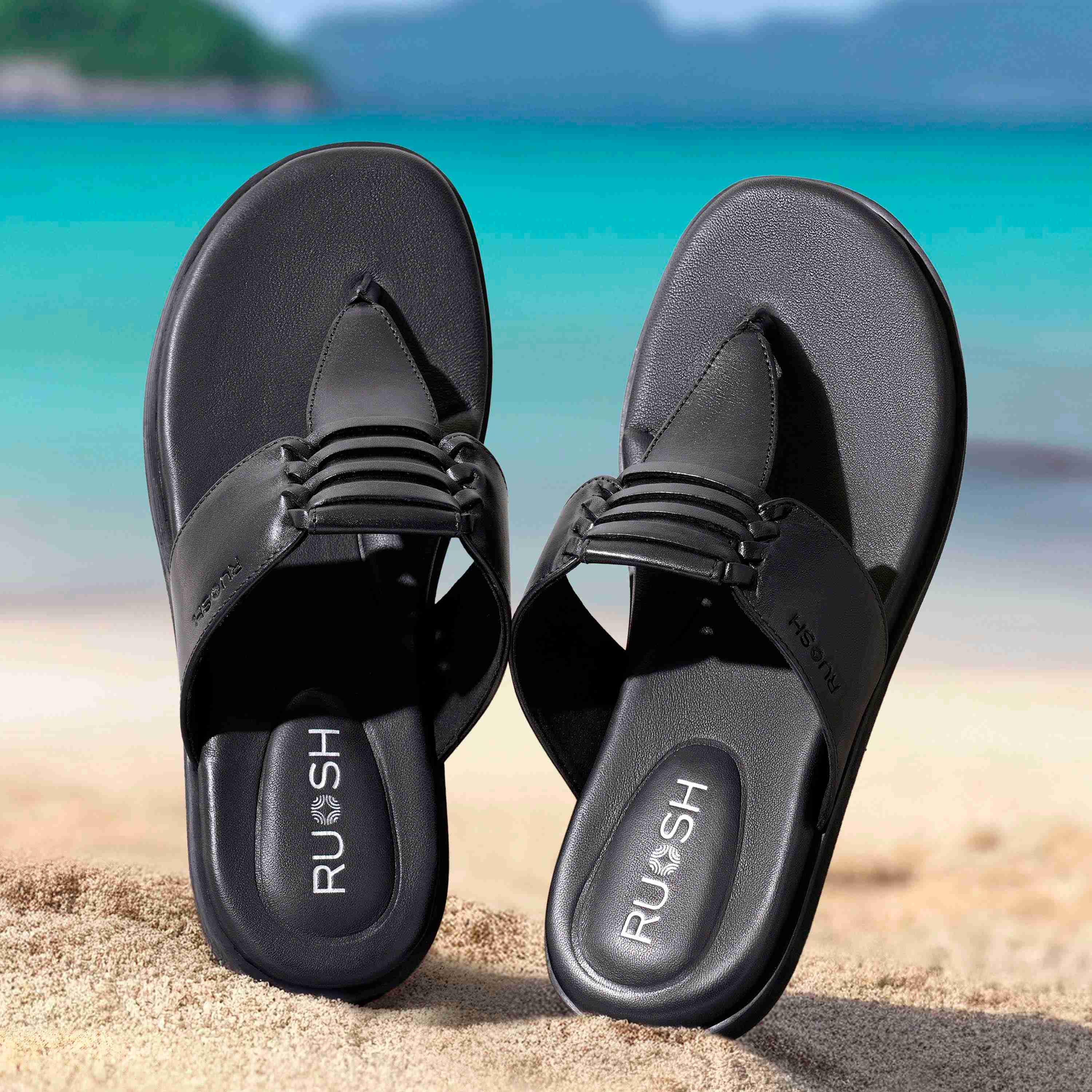 The Indo Black Men Slipper Ruosh