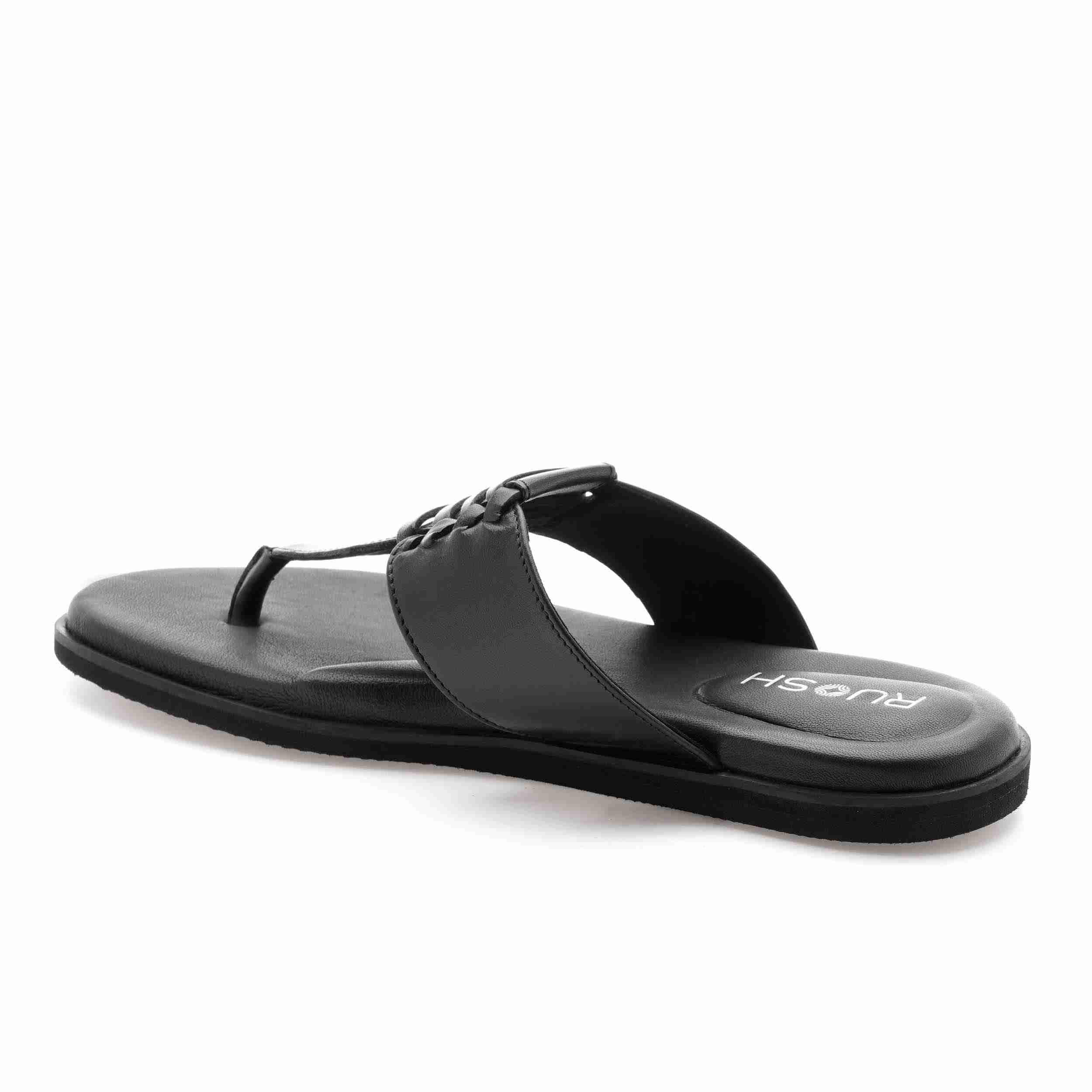 The Indo Black Men Slipper Ruosh