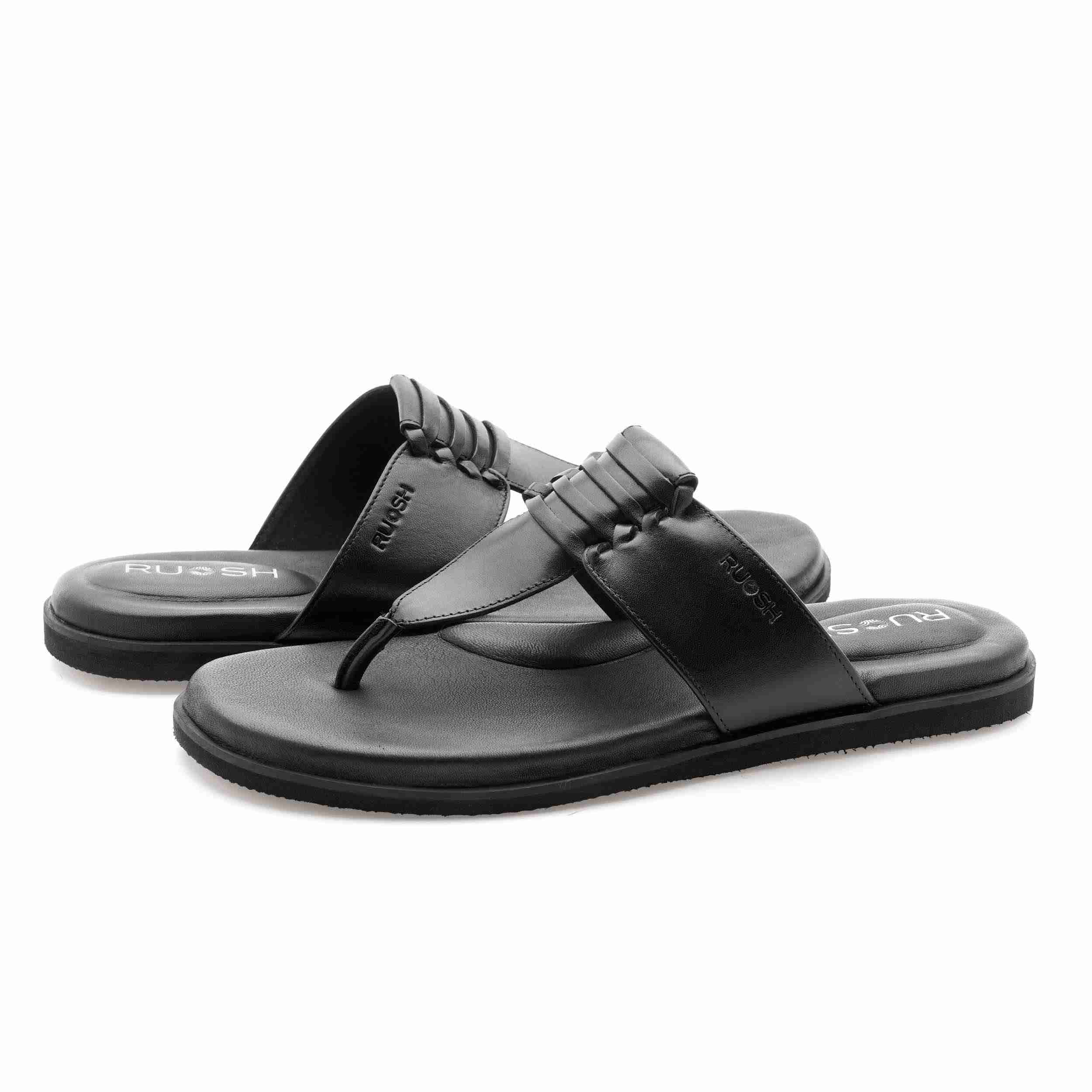 The Indo Black Men Slipper Ruosh