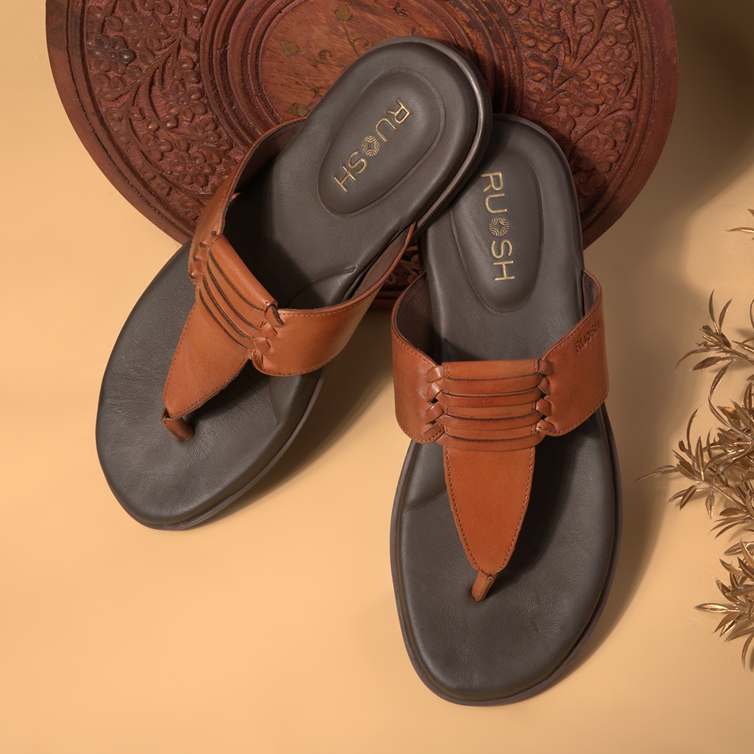 The Indo Walnut Tan Men Sandals Ruosh