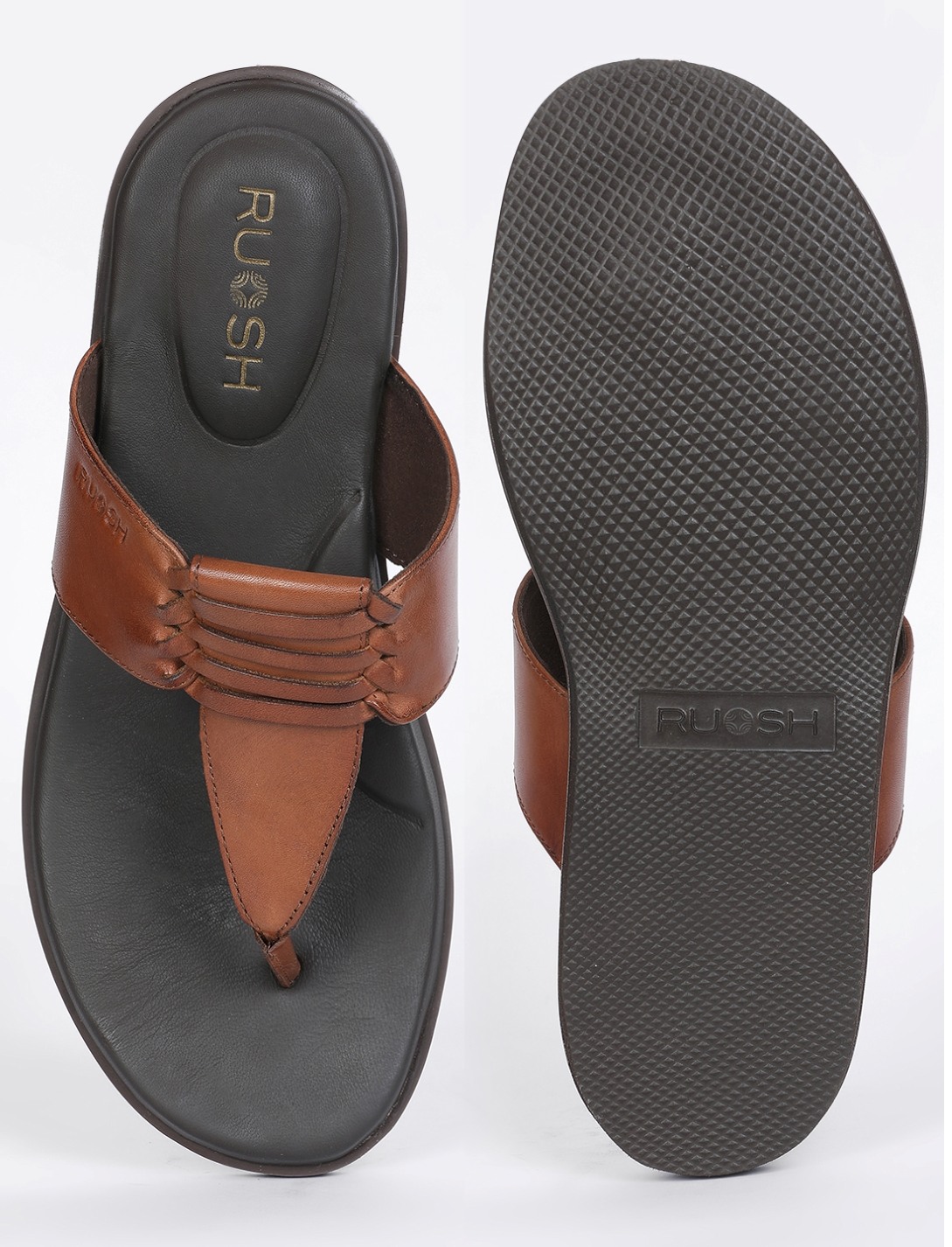 The Indo Walnut Tan Men Sandals Ruosh