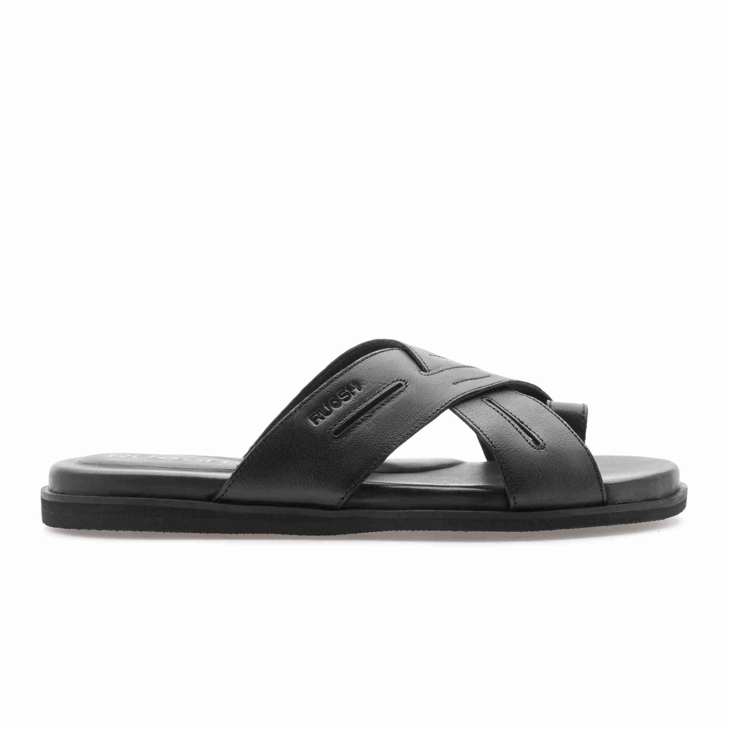 The Vega Black Men Slipper Ruosh