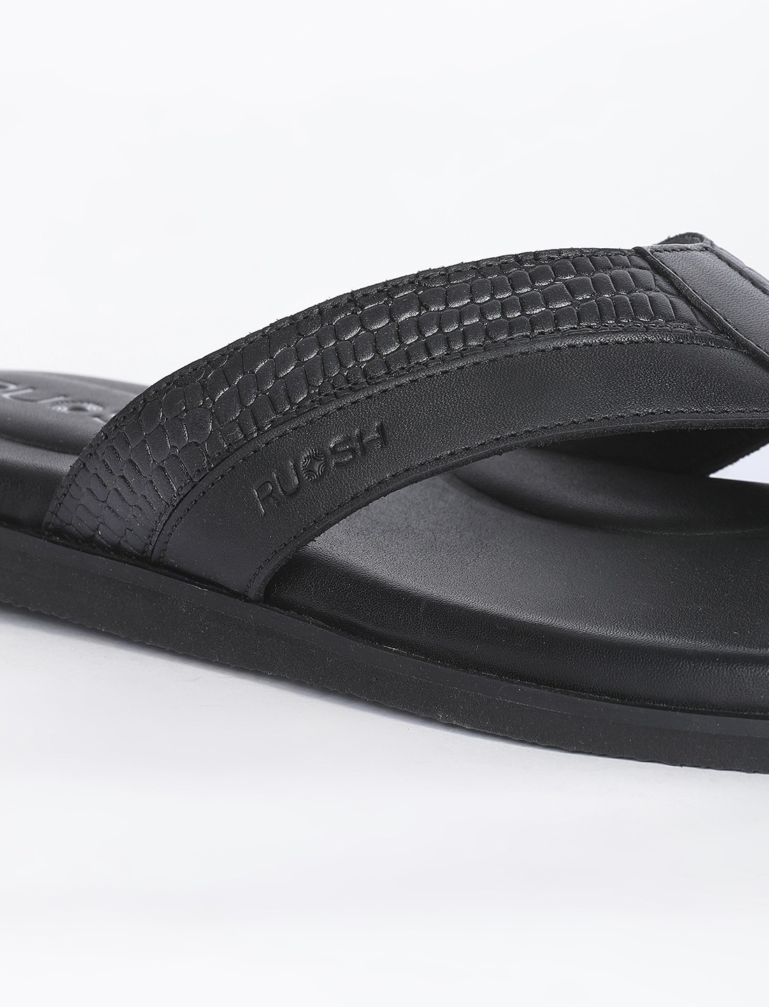 The Onyx Black Men Sandals Ruosh