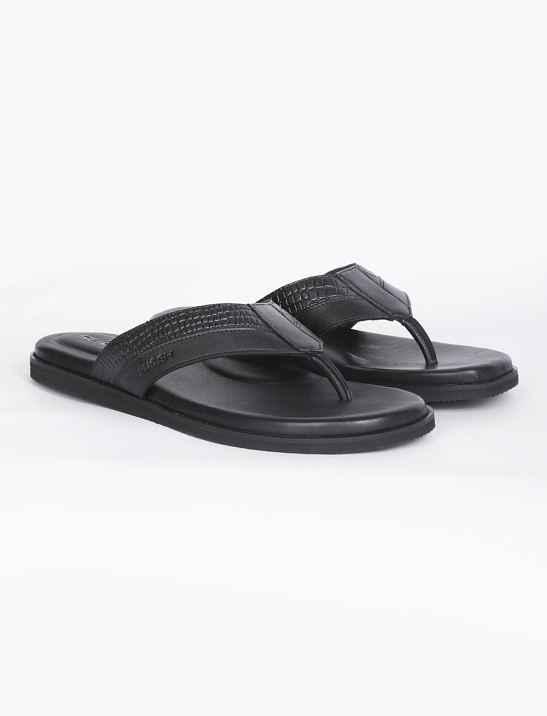 The Onyx Black Men Sandals Ruosh