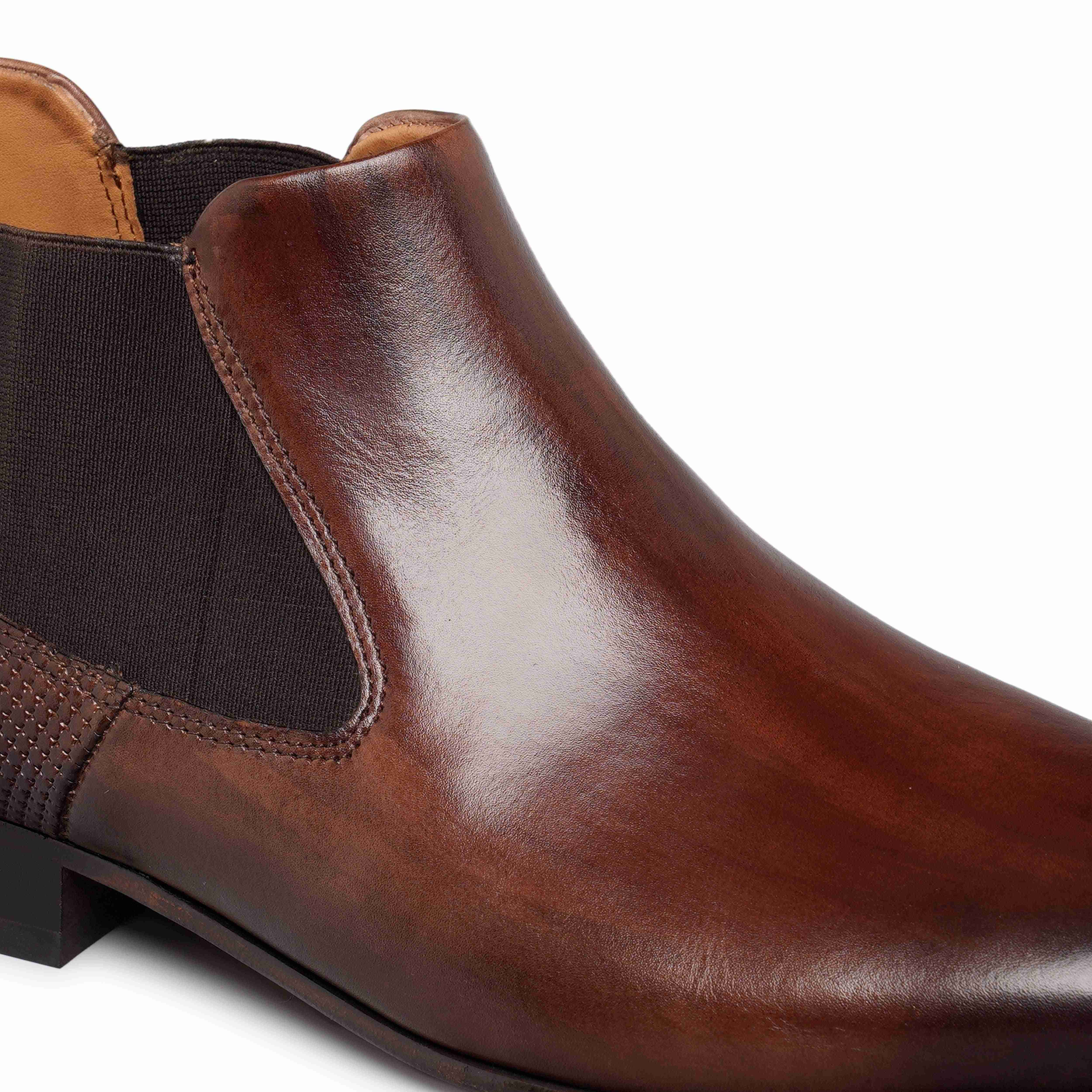 The Tivoli Ruosh Men Brown Handcrafted Chelsea Boot