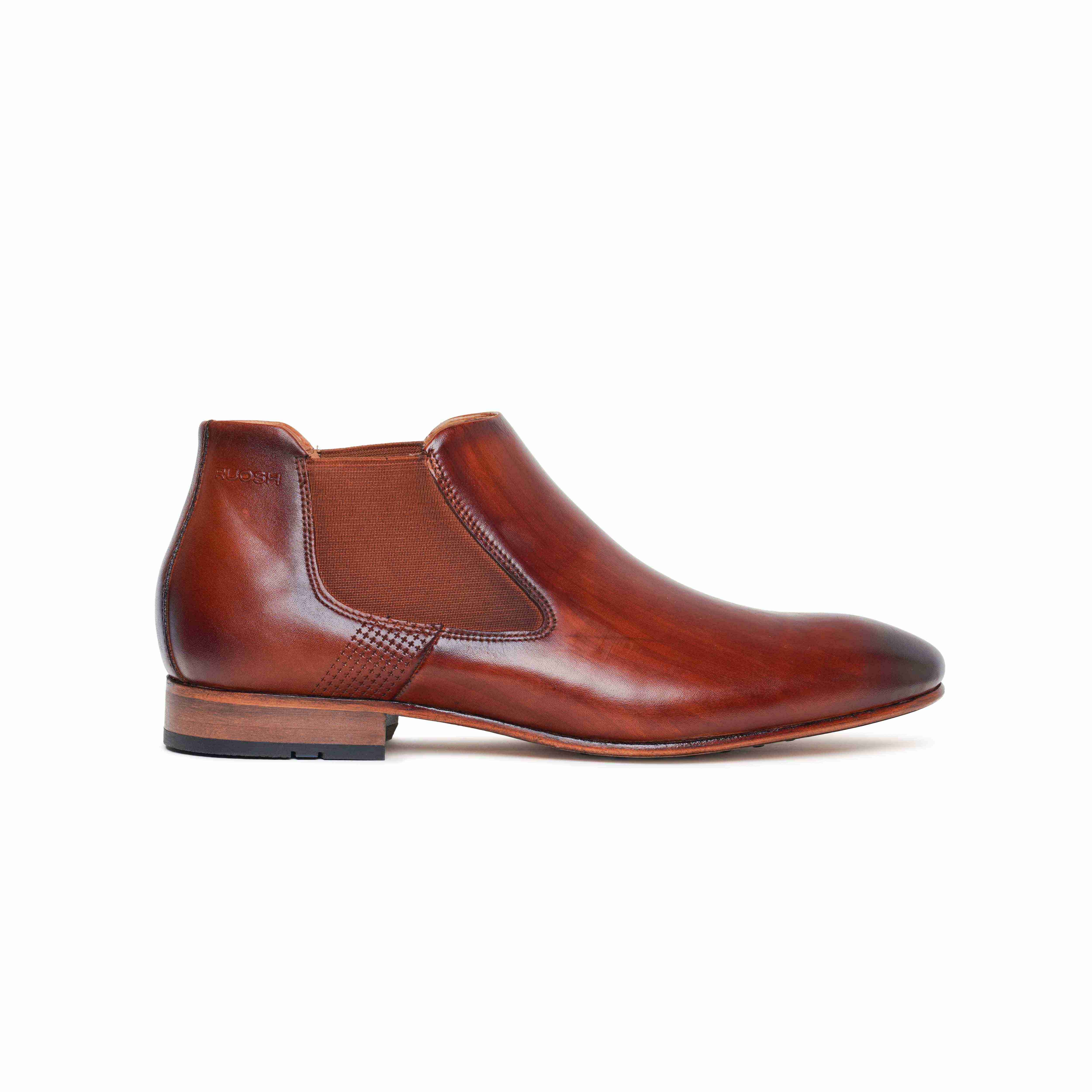 The Tivoli Ruosh Men Tan Handcrafted Chelsea Boot