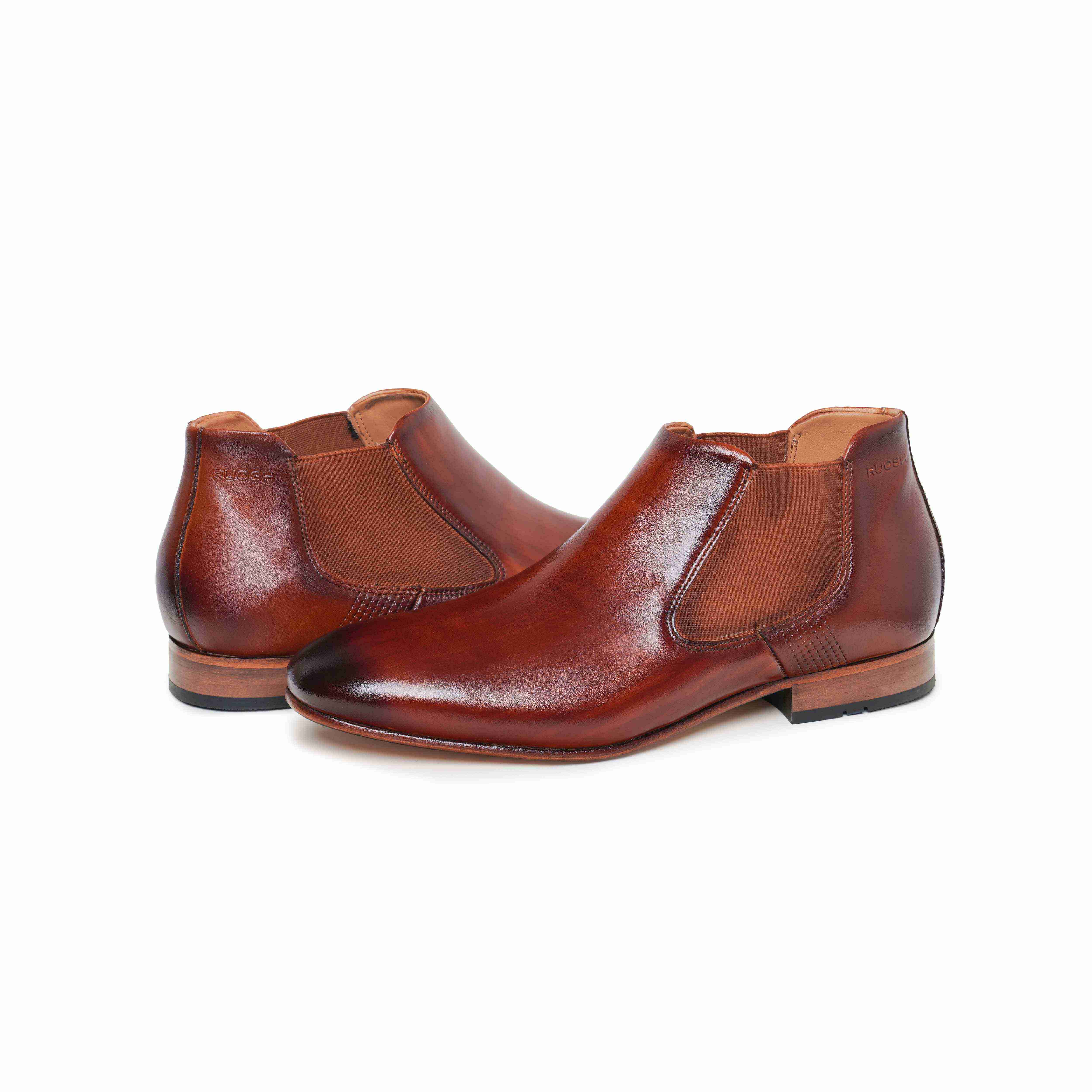 The Tivoli Ruosh Men Tan Handcrafted Chelsea Boot