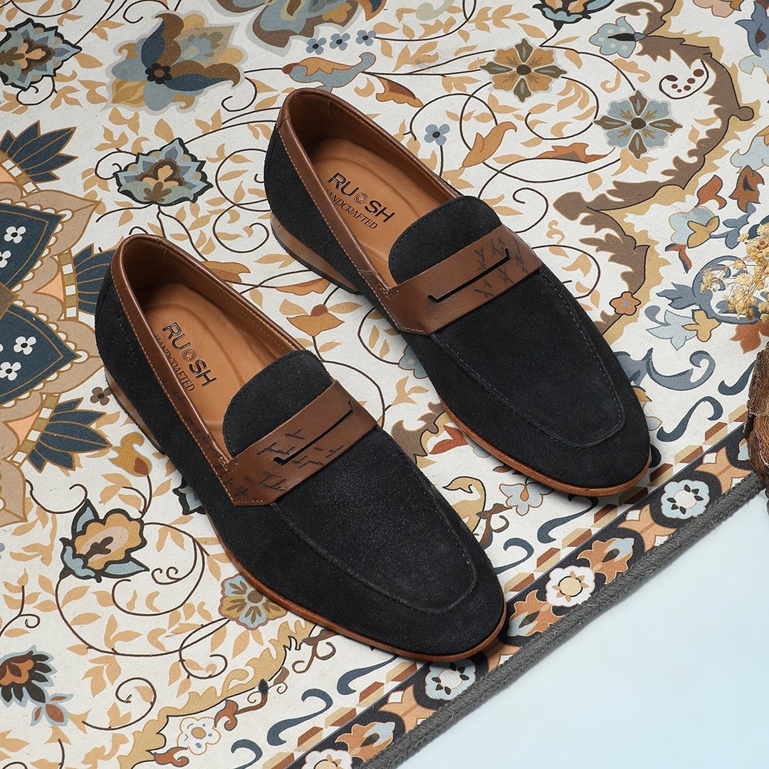 The Koko Navy Men Occasion Suede Slip-On Ruosh