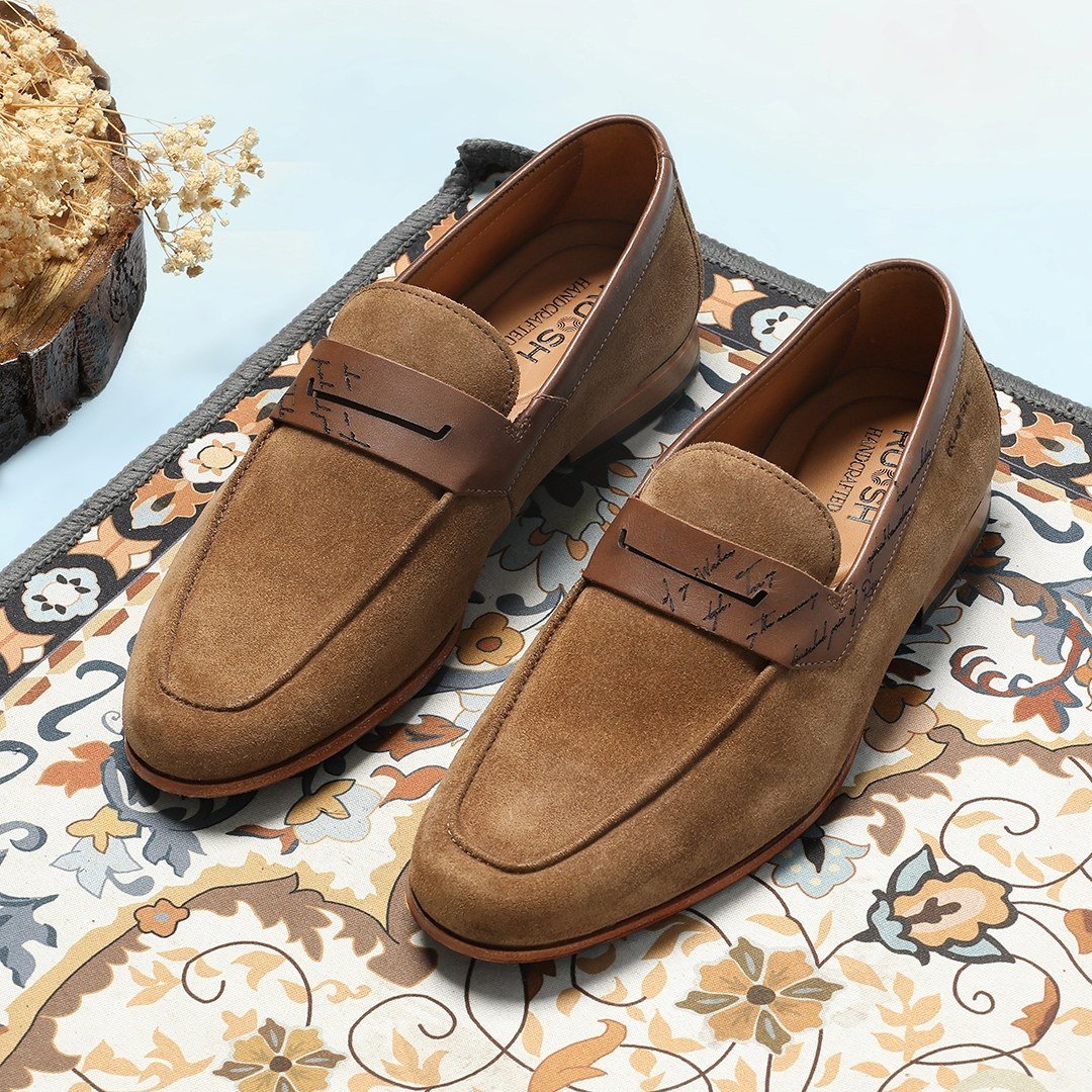 The Koko Tan Men Occasion Suede Slip-On Ruosh
