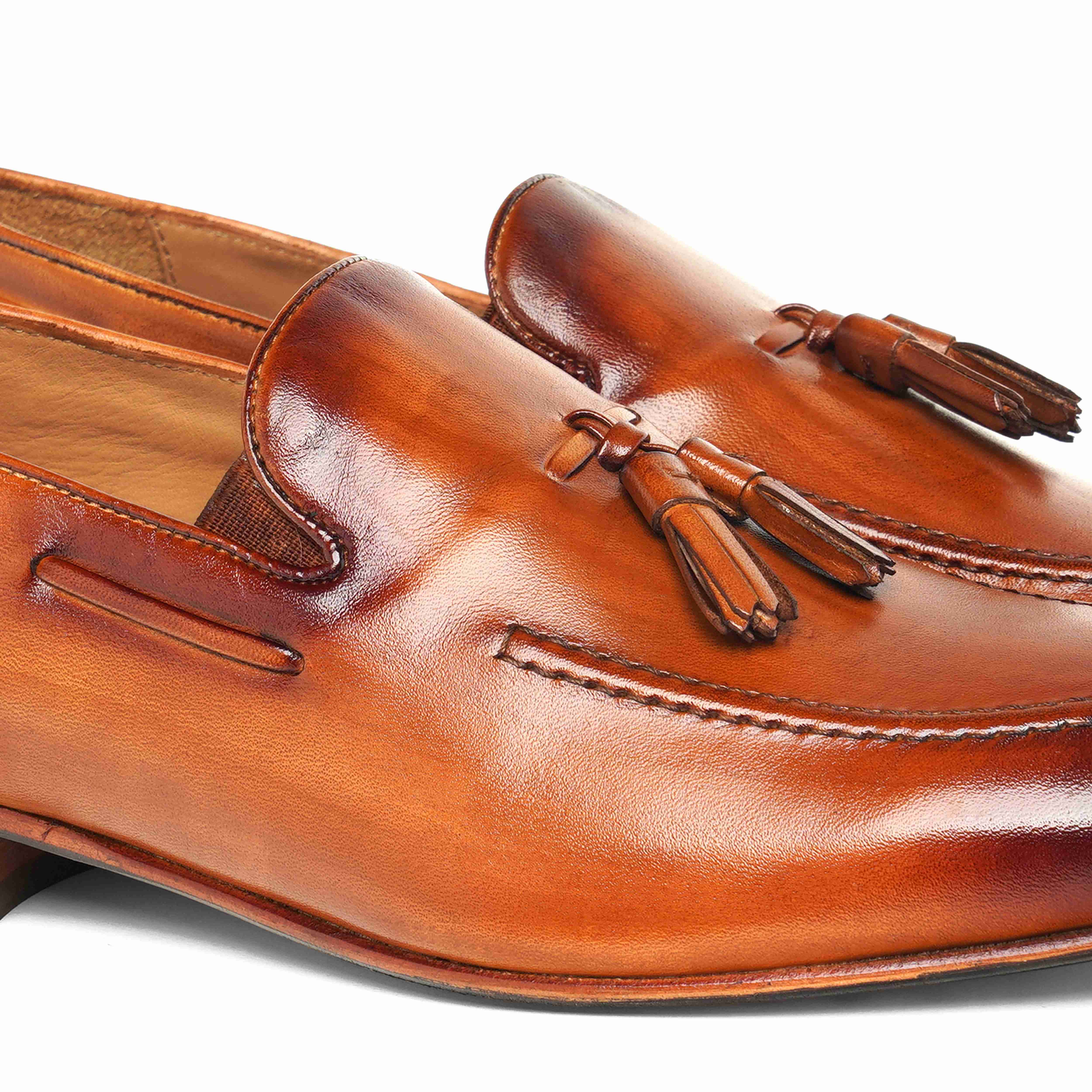 The Tivoli Ruosh Men Tan Tasseled Loafer