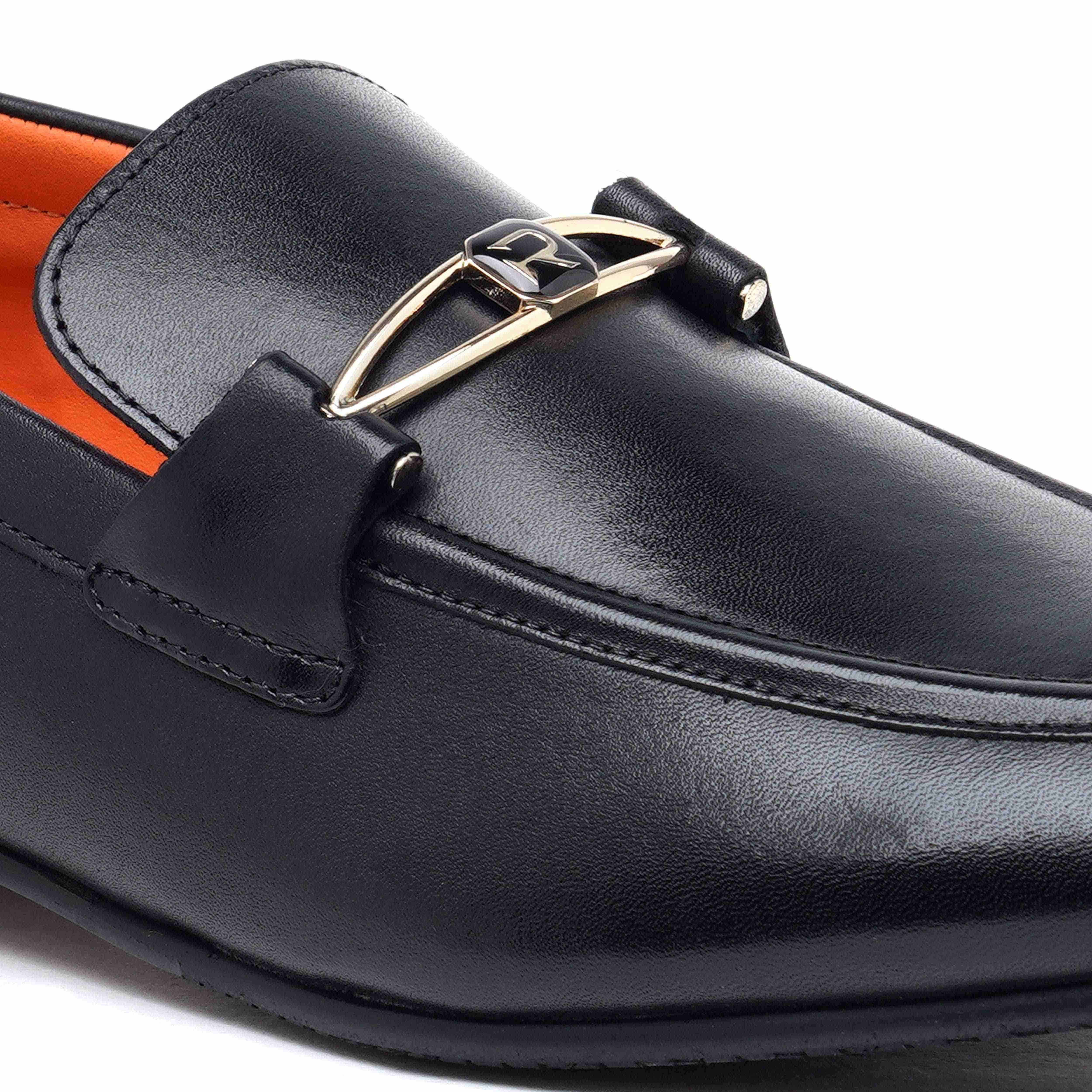 The Mars Ruosh Men Black Occasion Slip-On