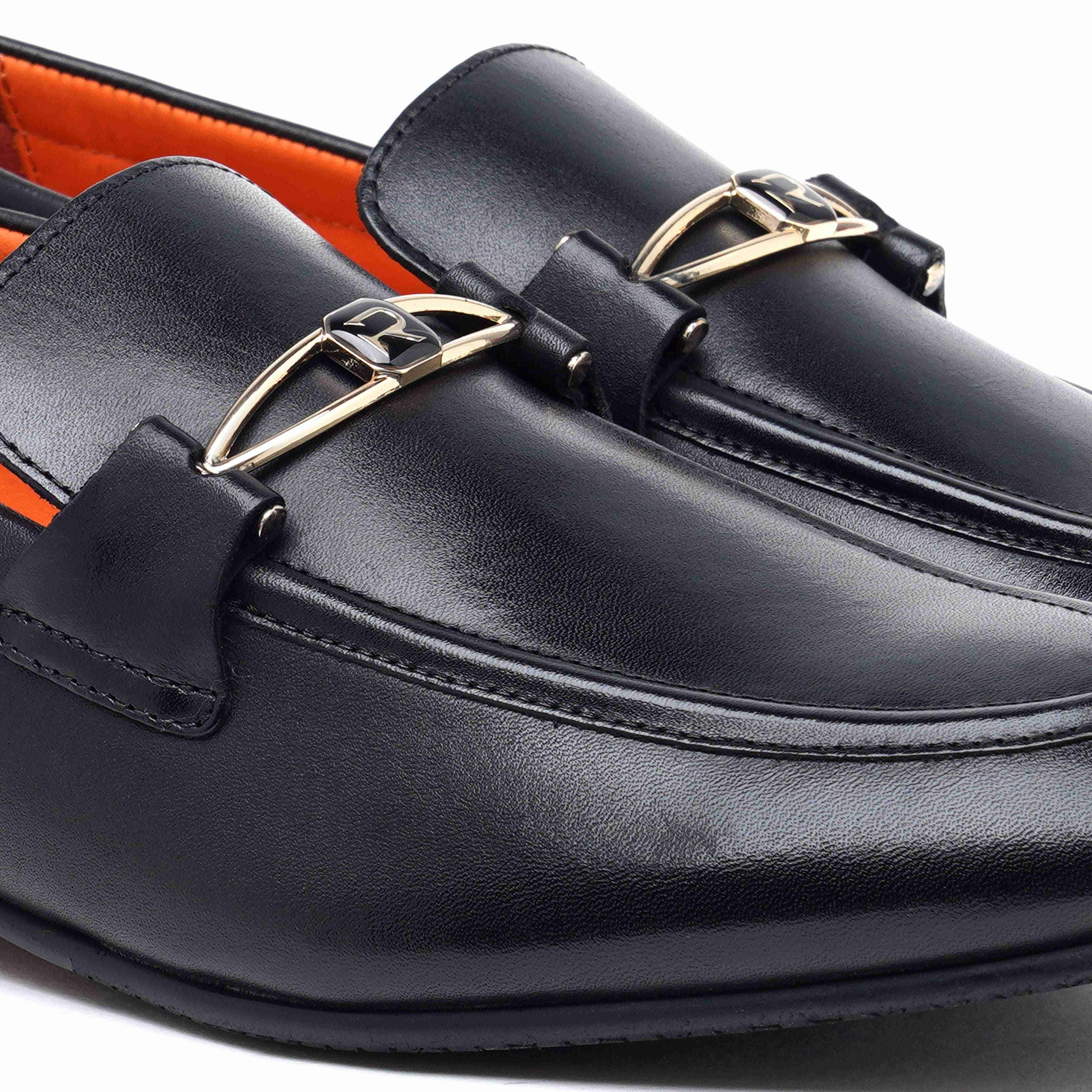 The Mars Ruosh Men Black Occasion Slip-On
