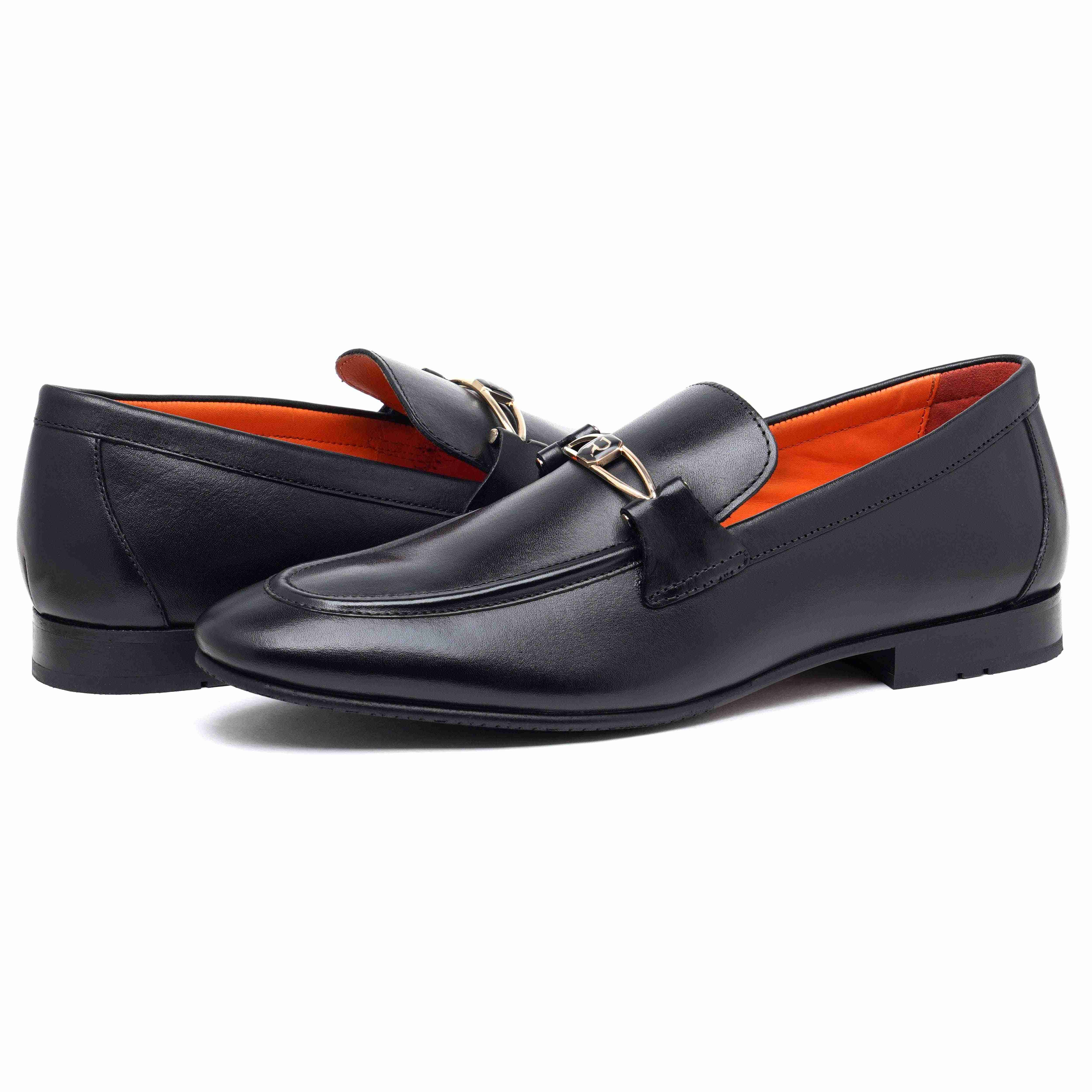 The Mars Ruosh Men Black Occasion Slip-On