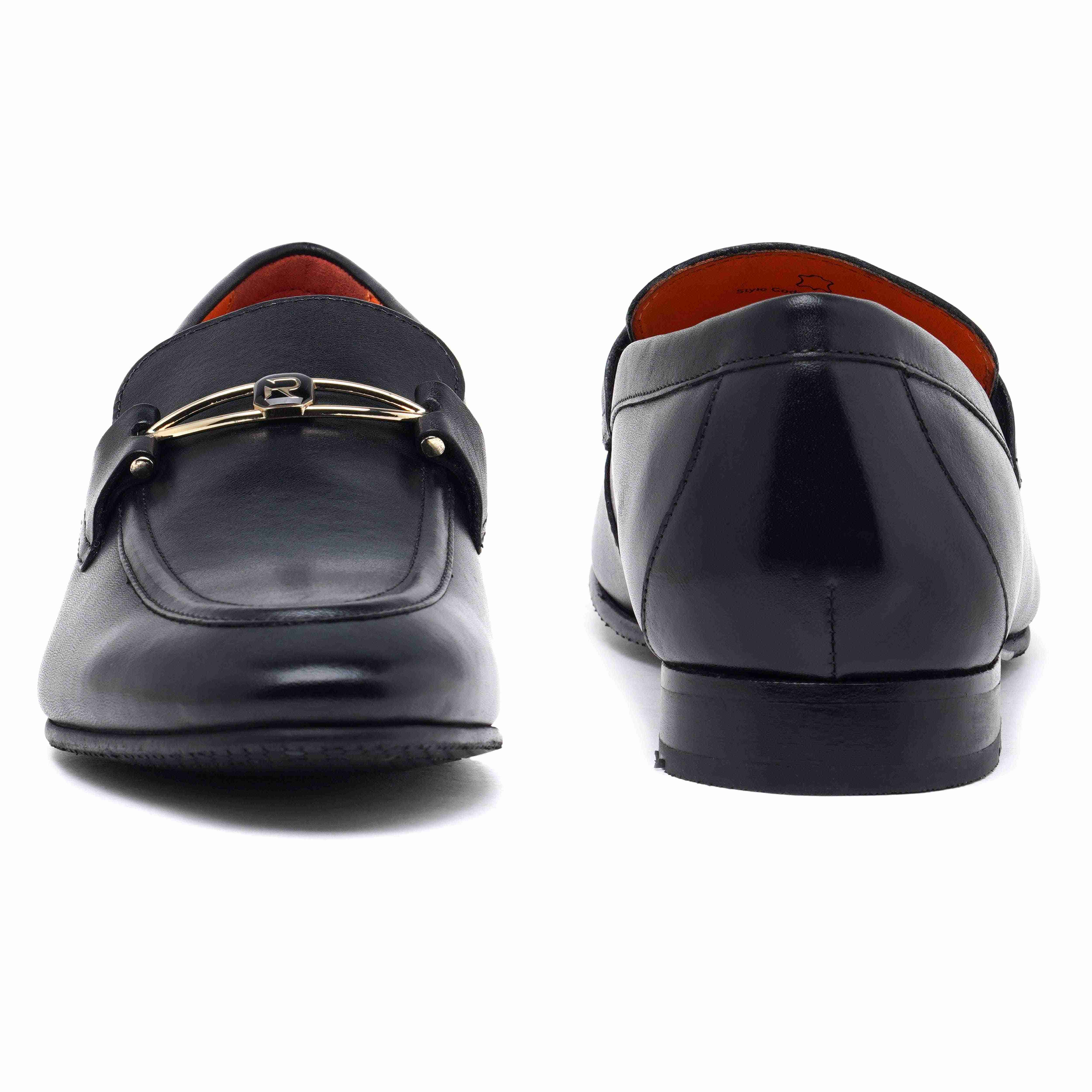 The Mars Ruosh Men Black Occasion Slip-On