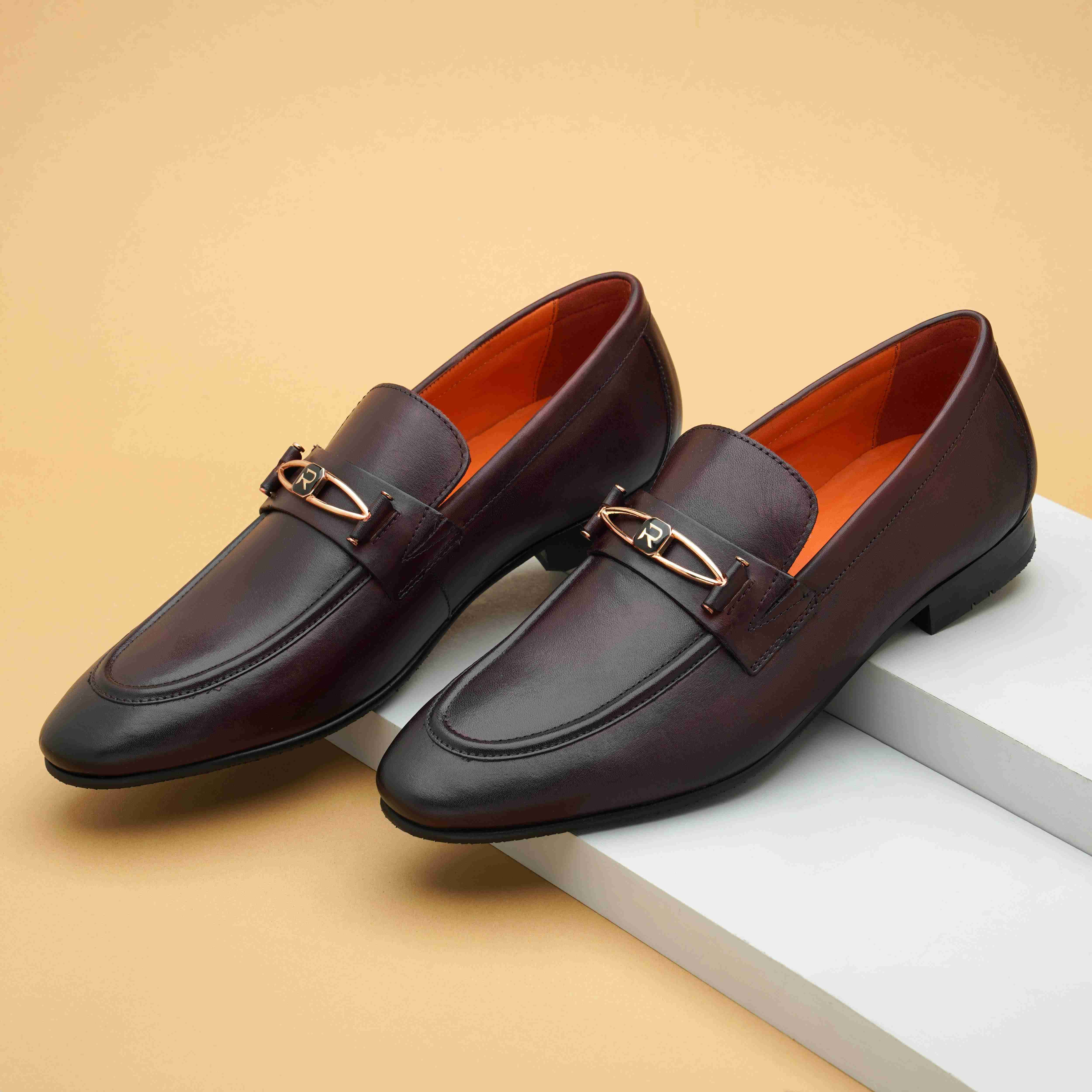 The Mars Ruosh Men Burgundy Occasion Slip-On