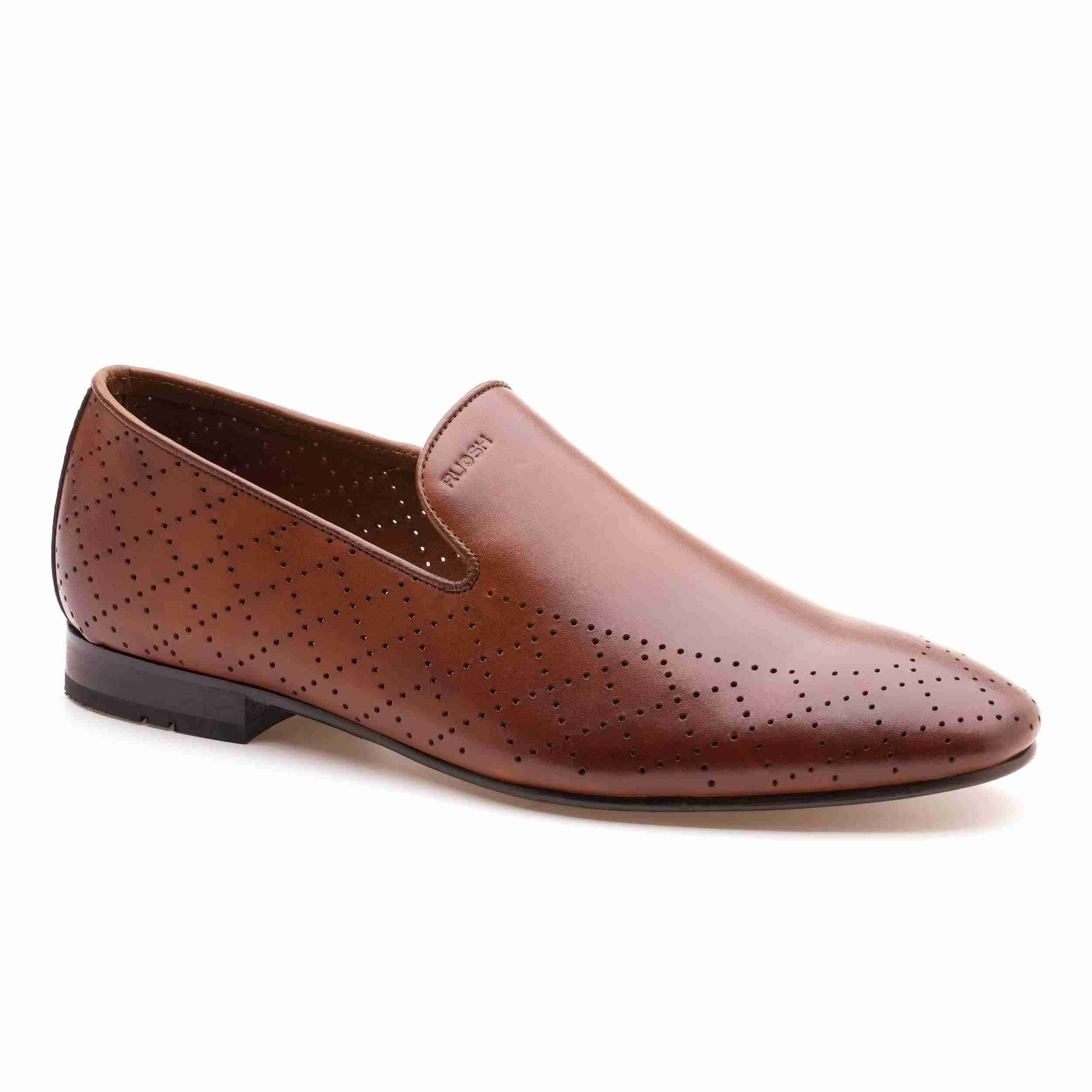 The Finn Tan Men Occasion Perforated Slip On Ruosh
