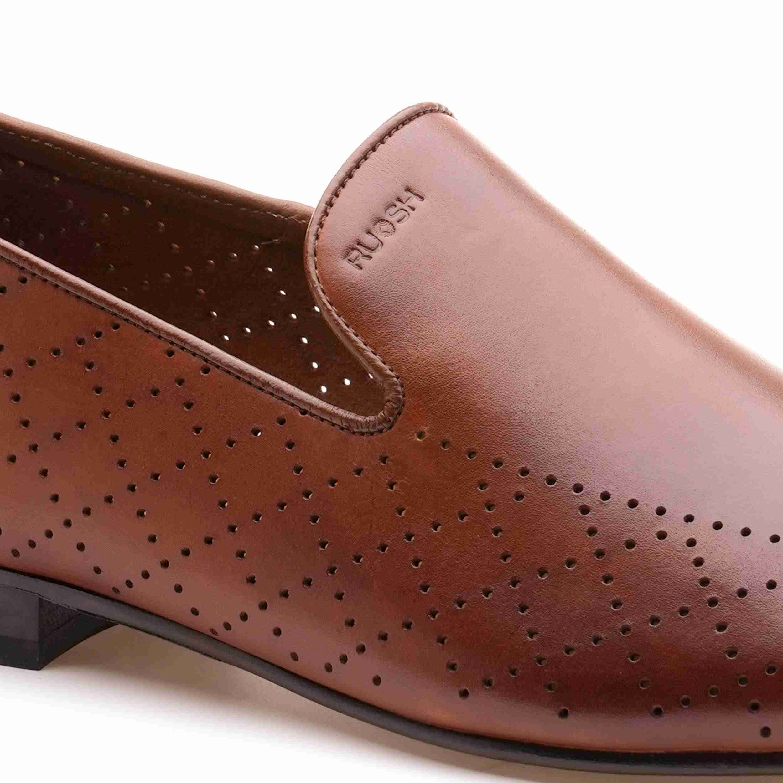 The Finn Tan Men Occasion Perforated Slip On Ruosh