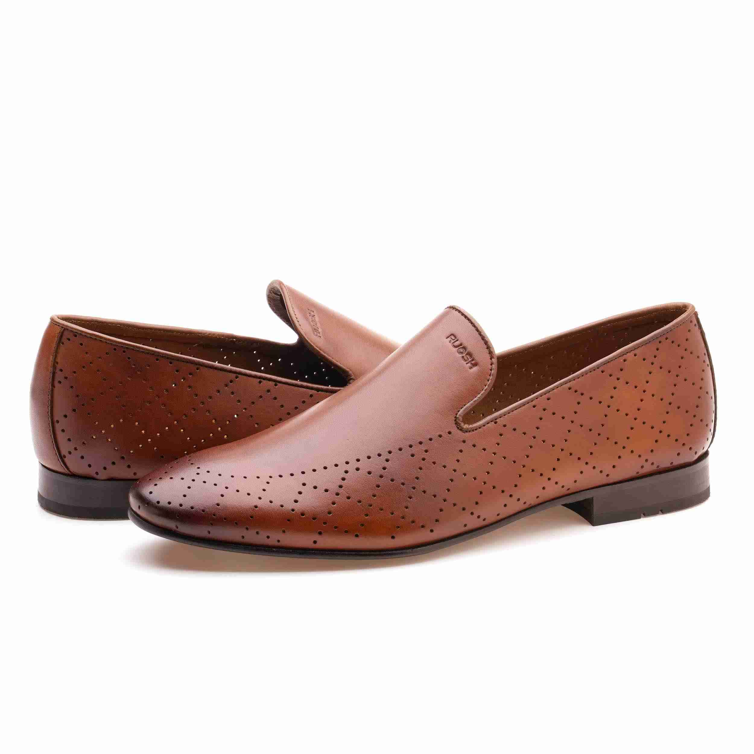 The Finn Tan Men Occasion Perforated Slip On Ruosh