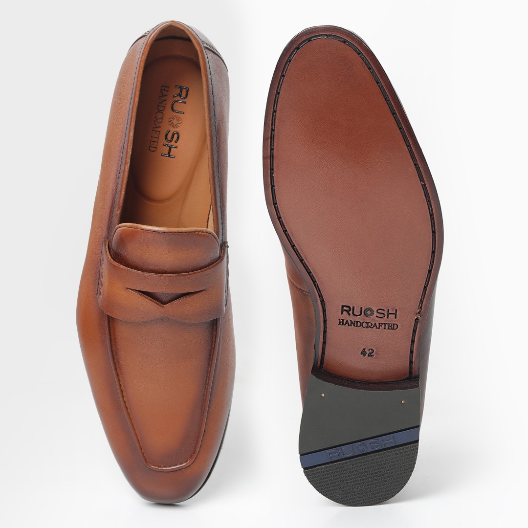 The Maggon Tan Men Formal Slip-On Ruosh