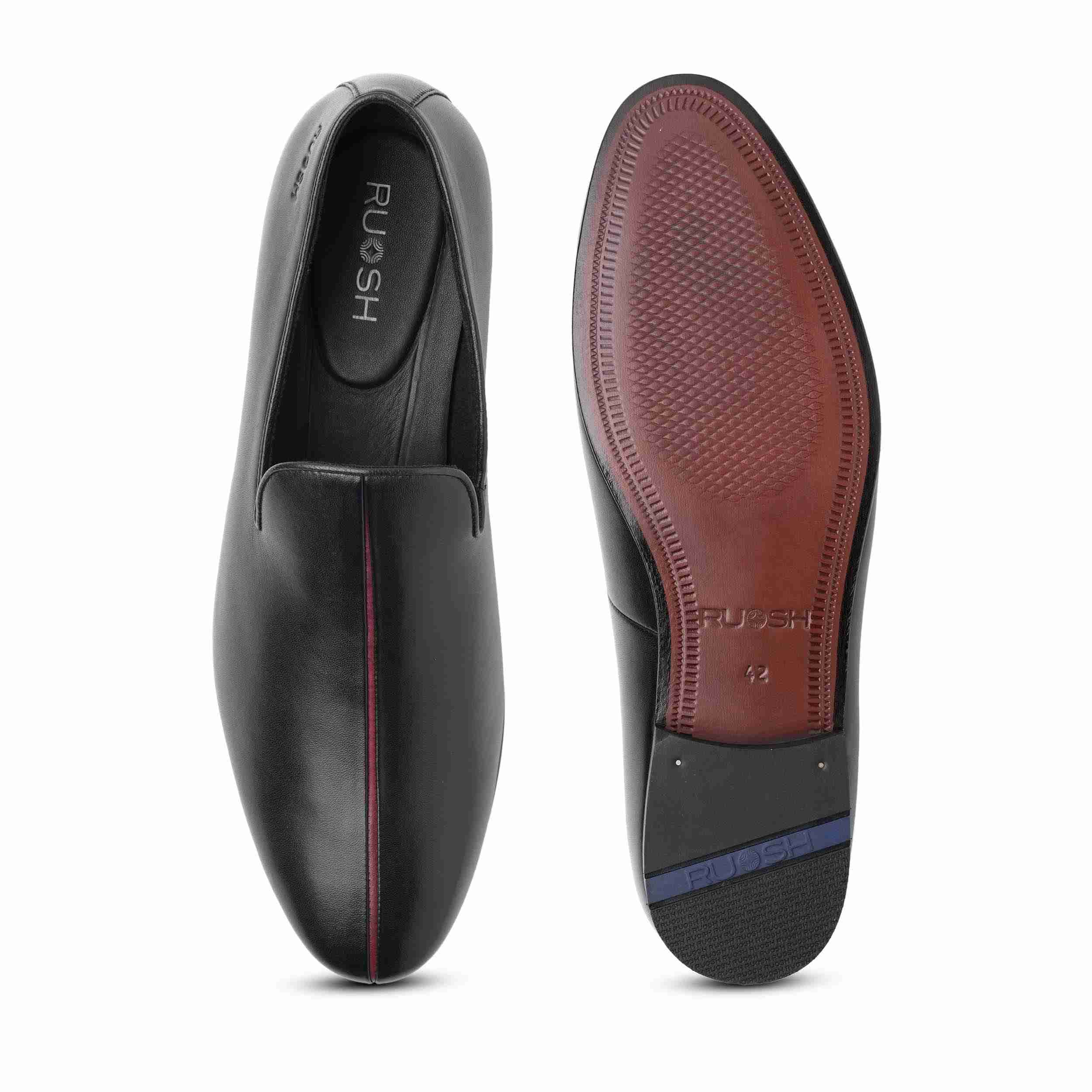 The Bruce  Ruosh Men Black Slip On