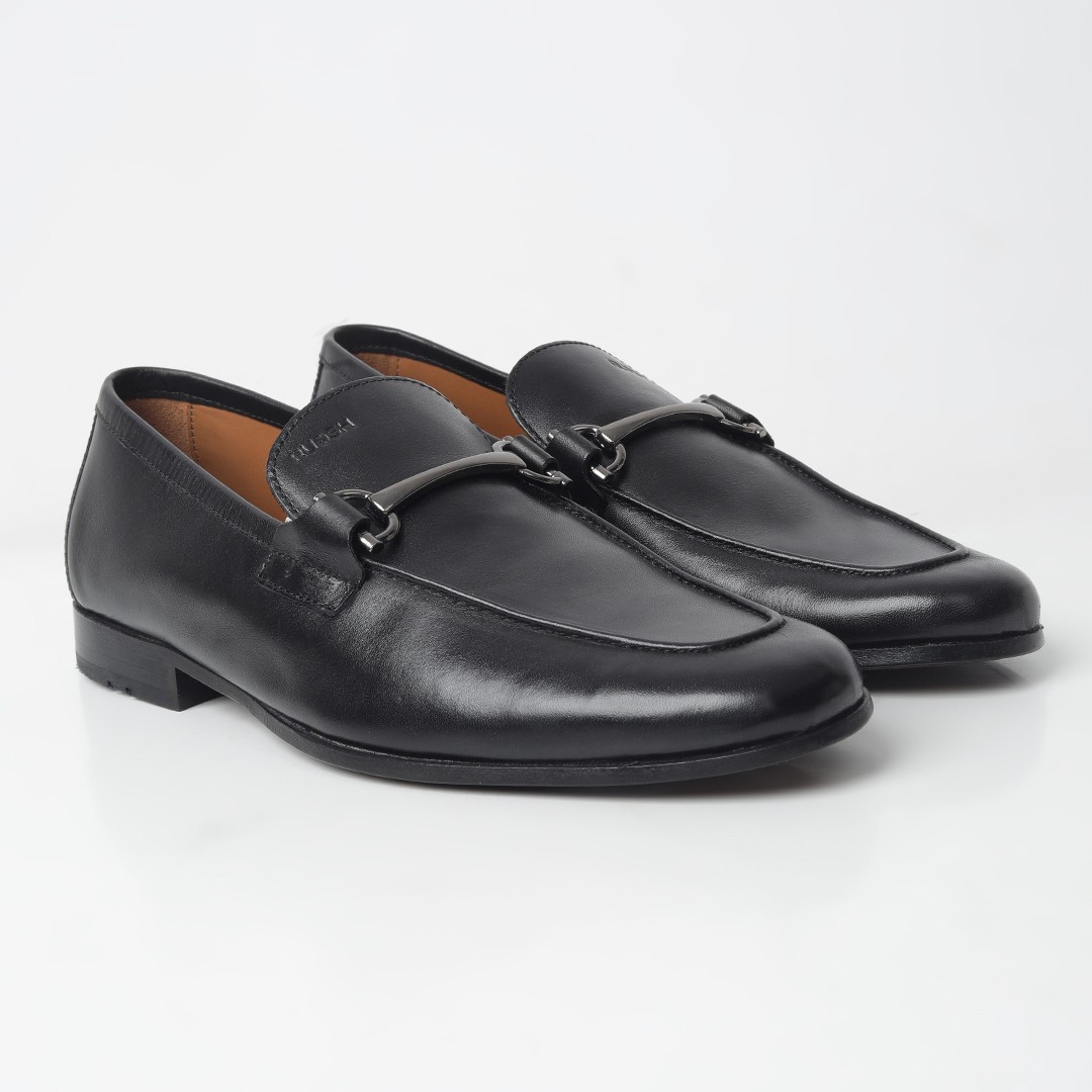 The Falon Black Men Formal Slip-On Ruosh