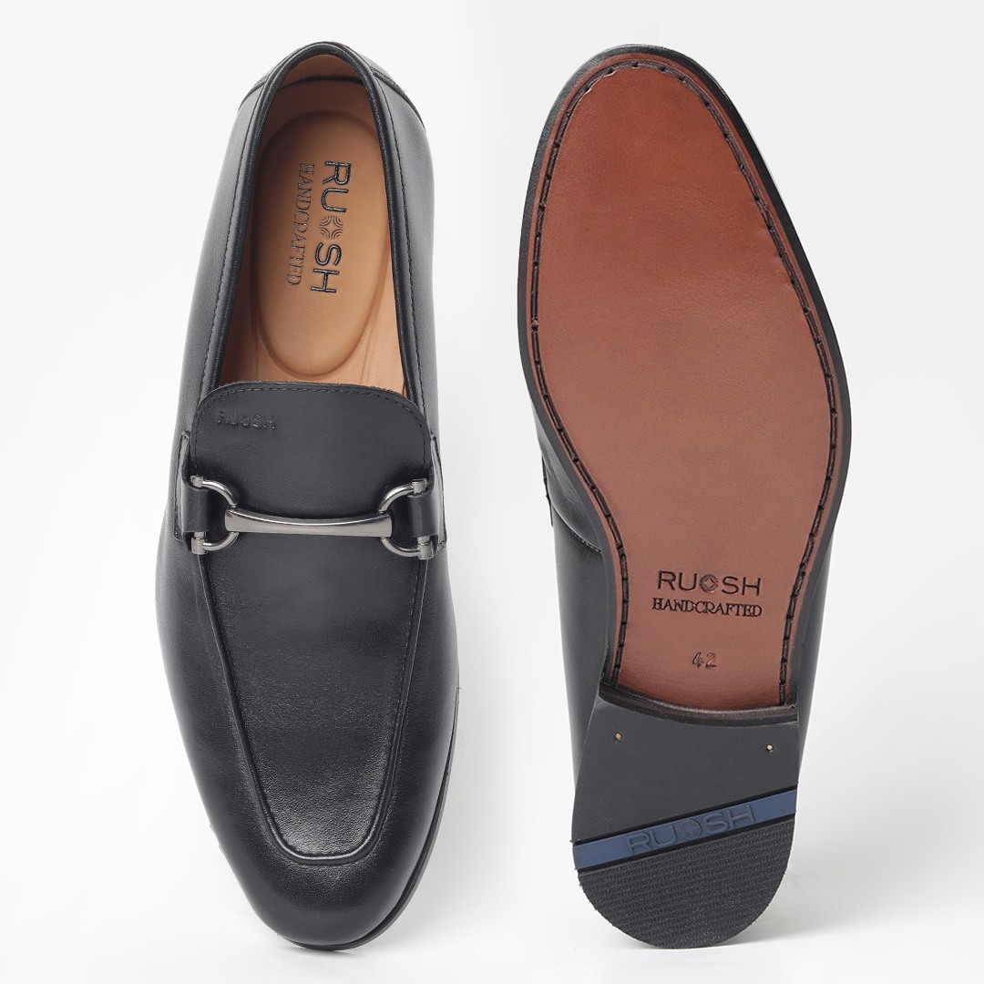 The Falon Black Men Formal Slip-On Ruosh
