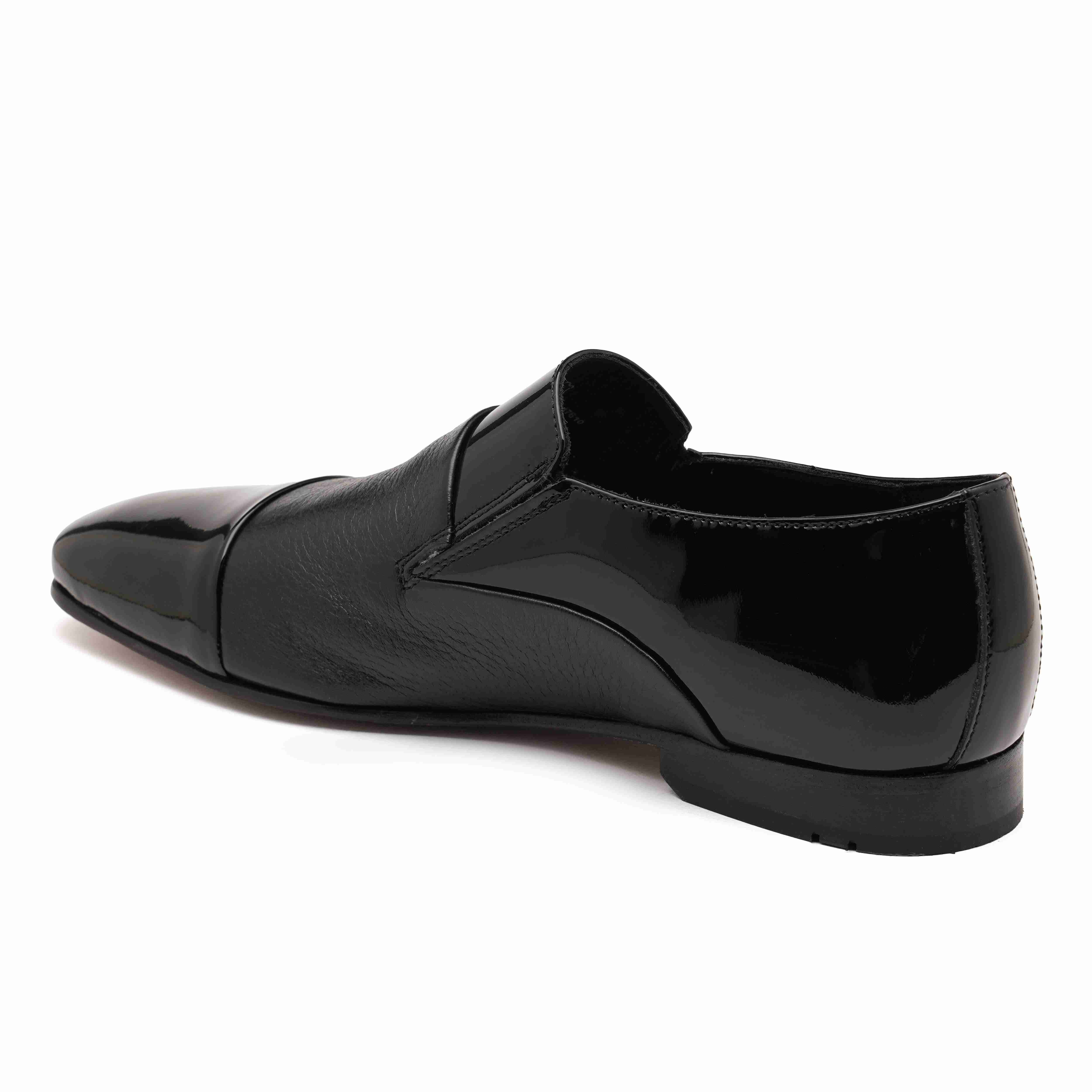 The Axel Ruosh Men Black Deer Leather Shoe