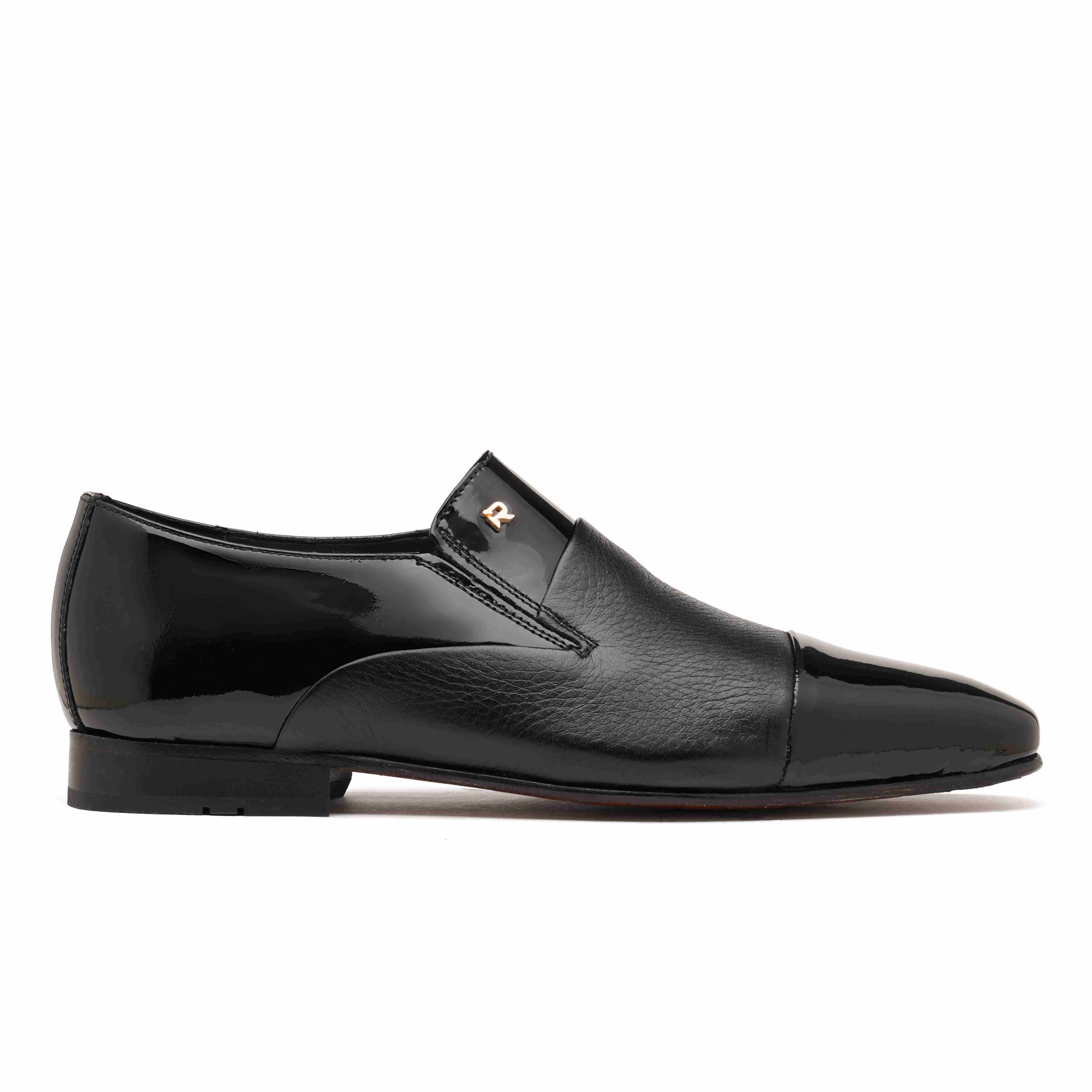 The Axel Ruosh Men Black Deer Leather Shoe