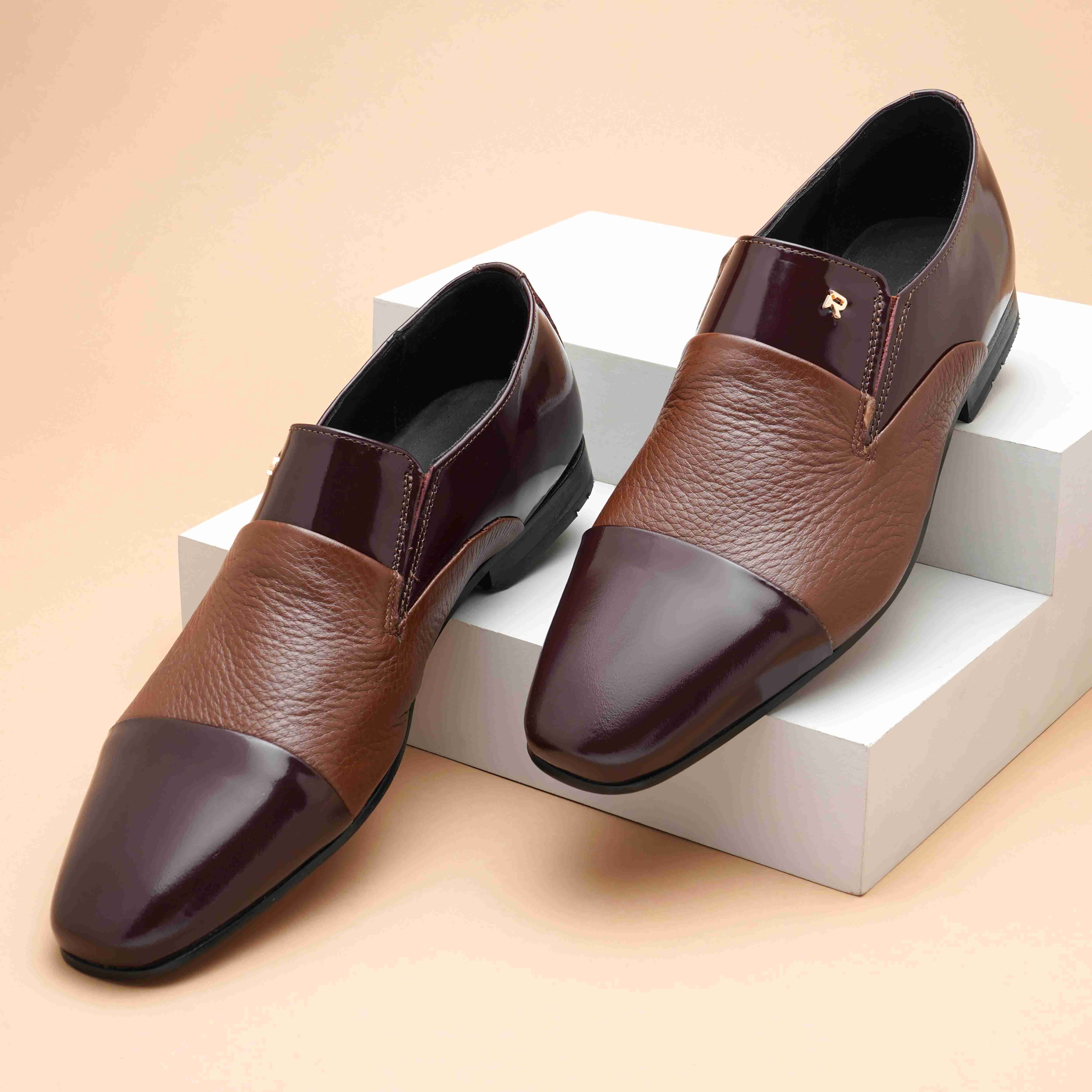 The Axel Ruosh Men Burgundy Deer Leather Shoe