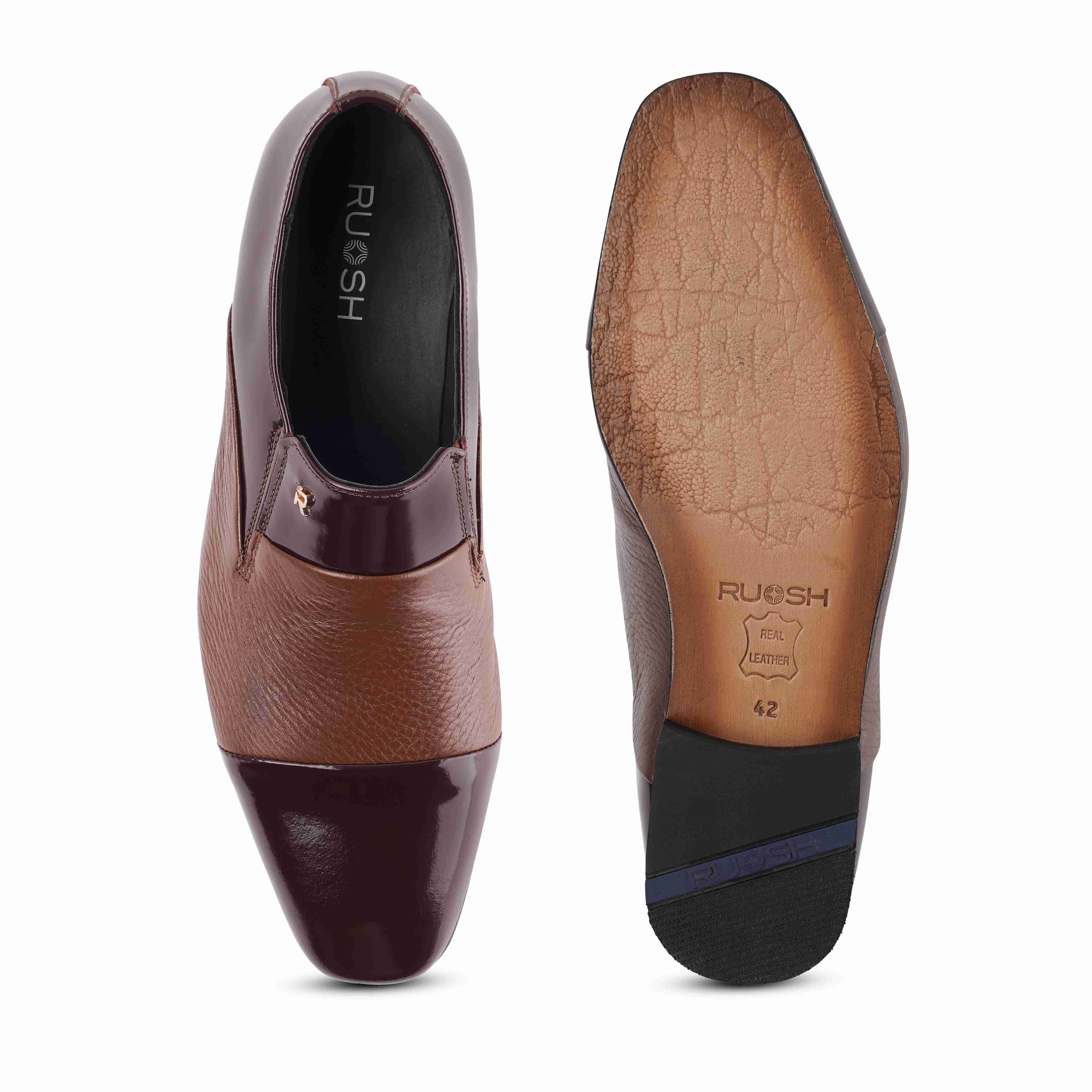 The Axel Ruosh Men Burgundy Deer Leather Shoe