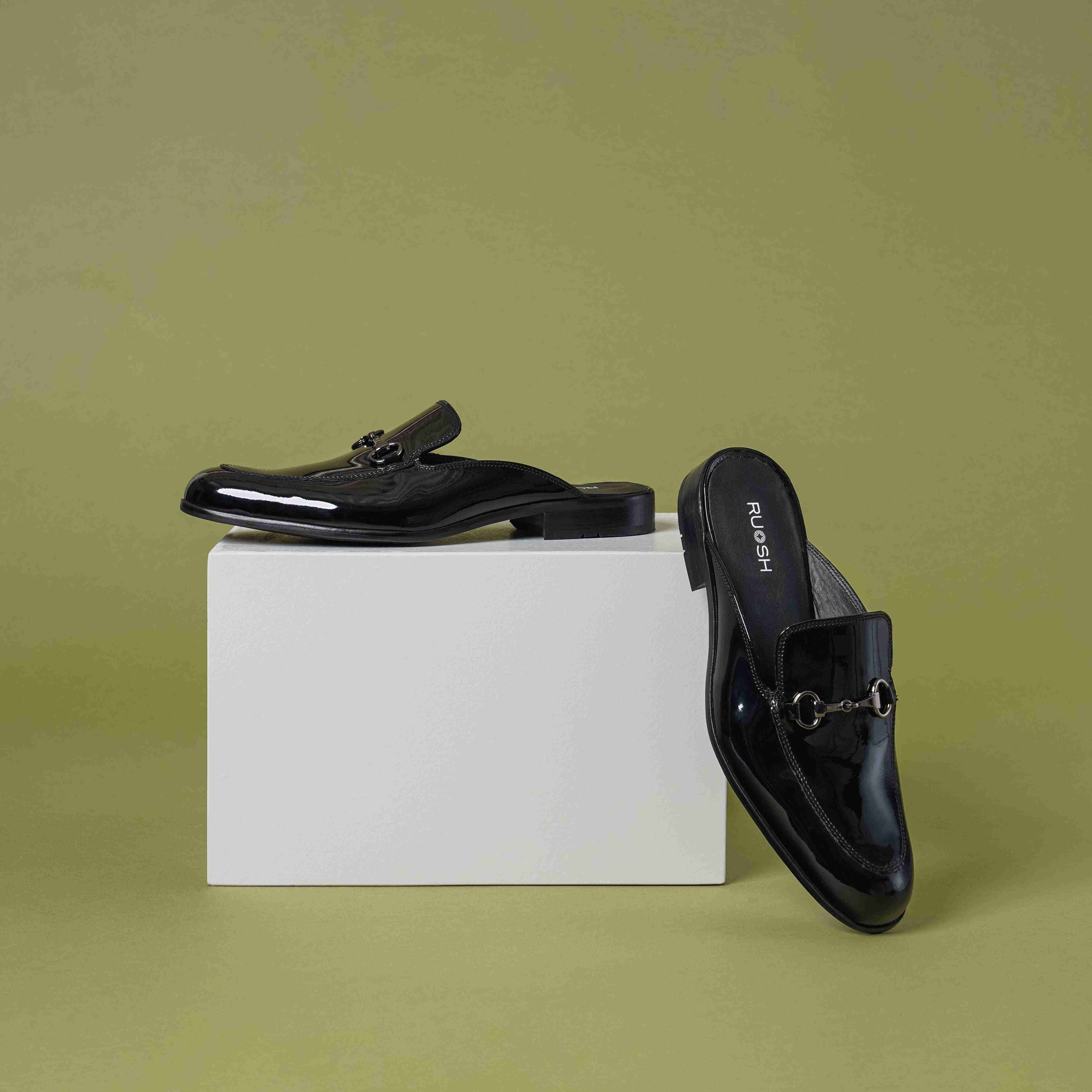 The 117 Ruosh Men Black Patent Mule