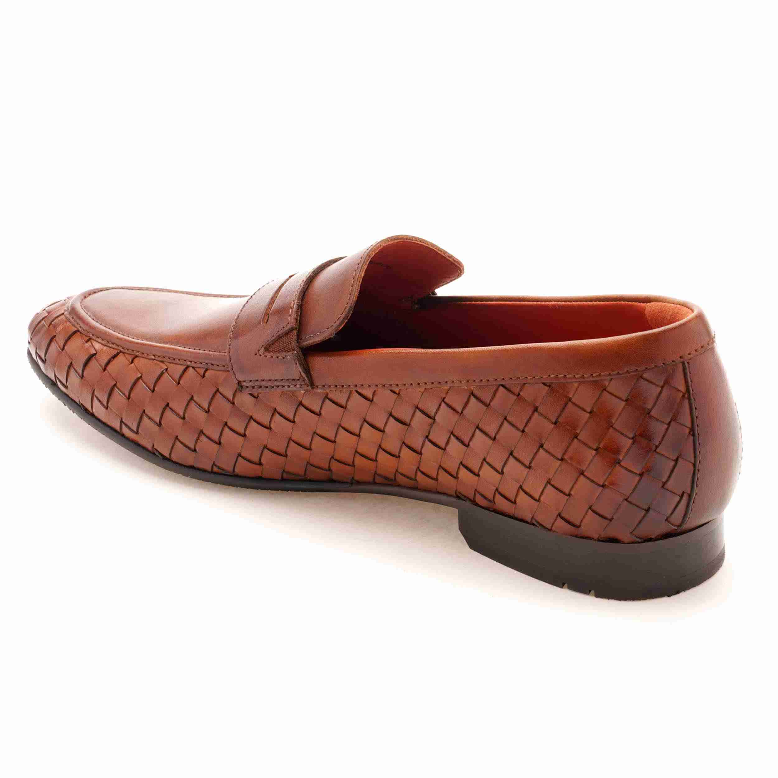 The Lois Ruosh Men Tan Handwoven Occasion Slip-On