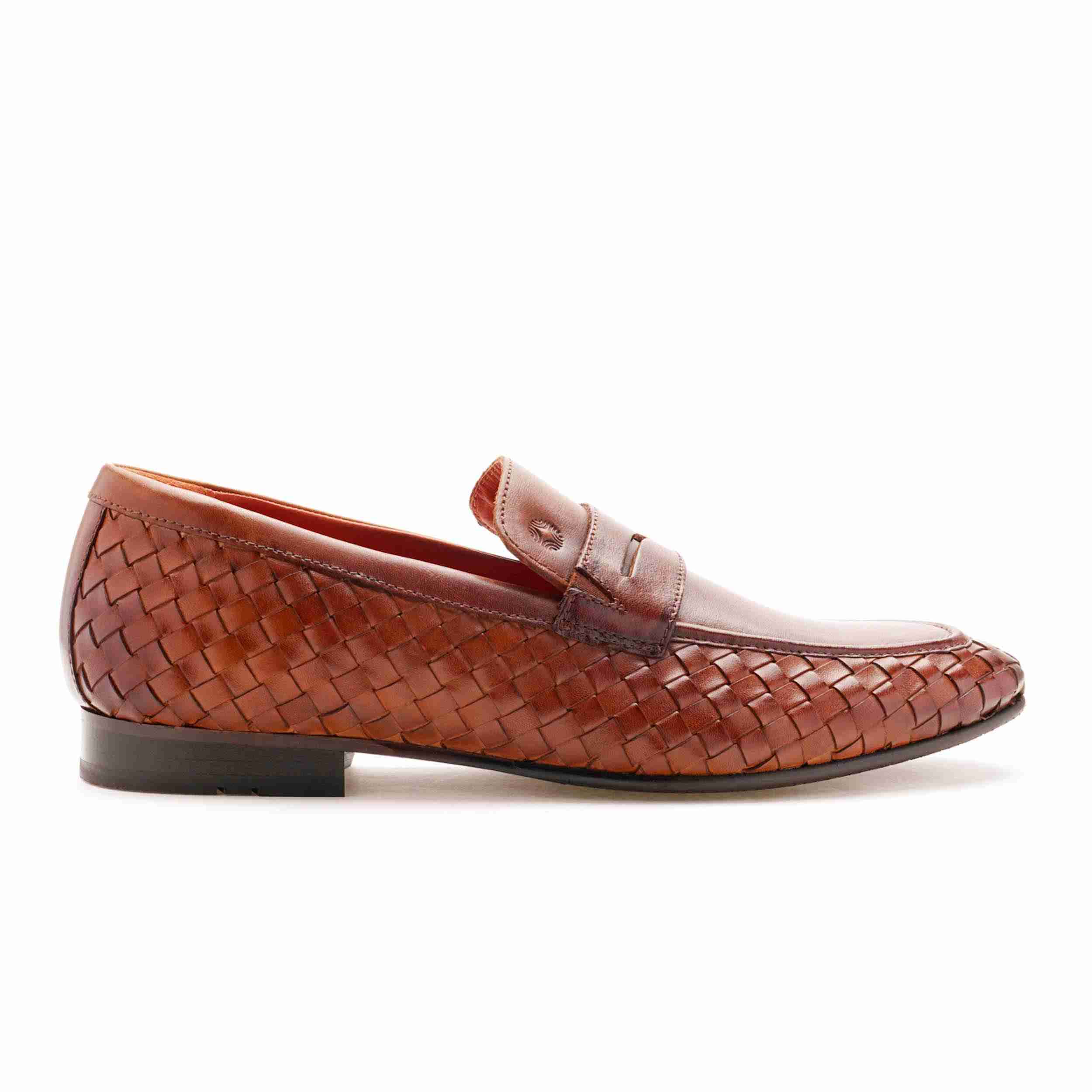 The Lois Ruosh Men Tan Handwoven Occasion Slip-On