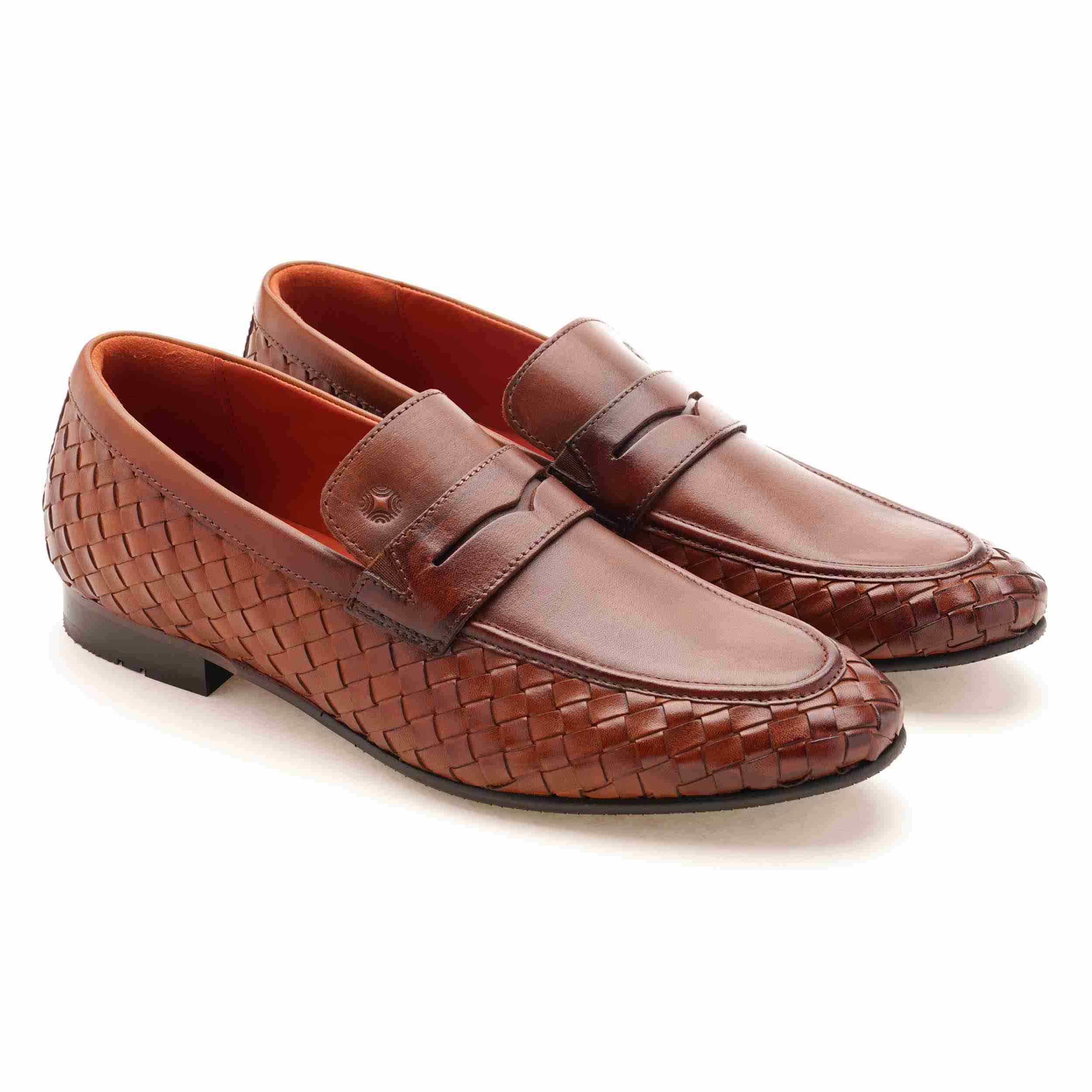 The Lois Ruosh Men Tan Handwoven Occasion Slip-On