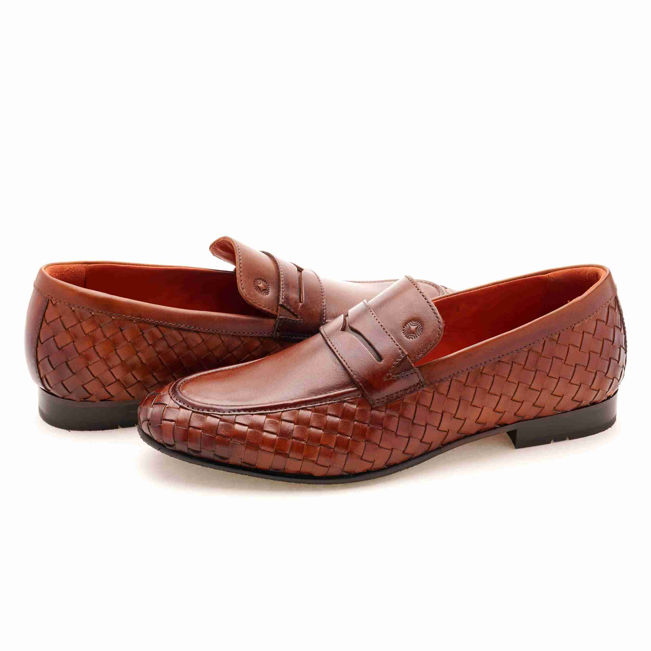 The Lois Ruosh Men Tan Handwoven Occasion Slip-On
