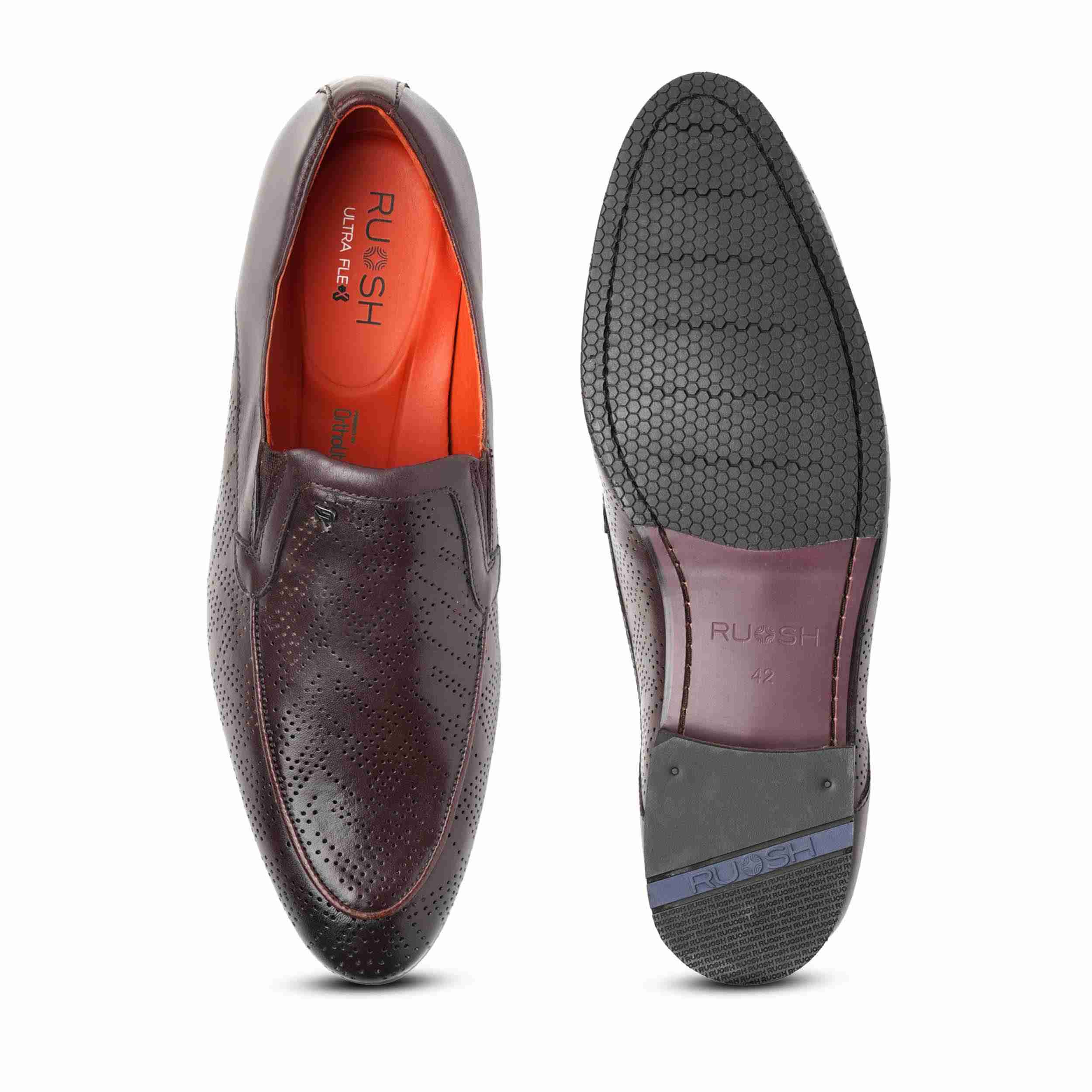 The Herber Ruosh Men Burgundy Occasion Slip-On