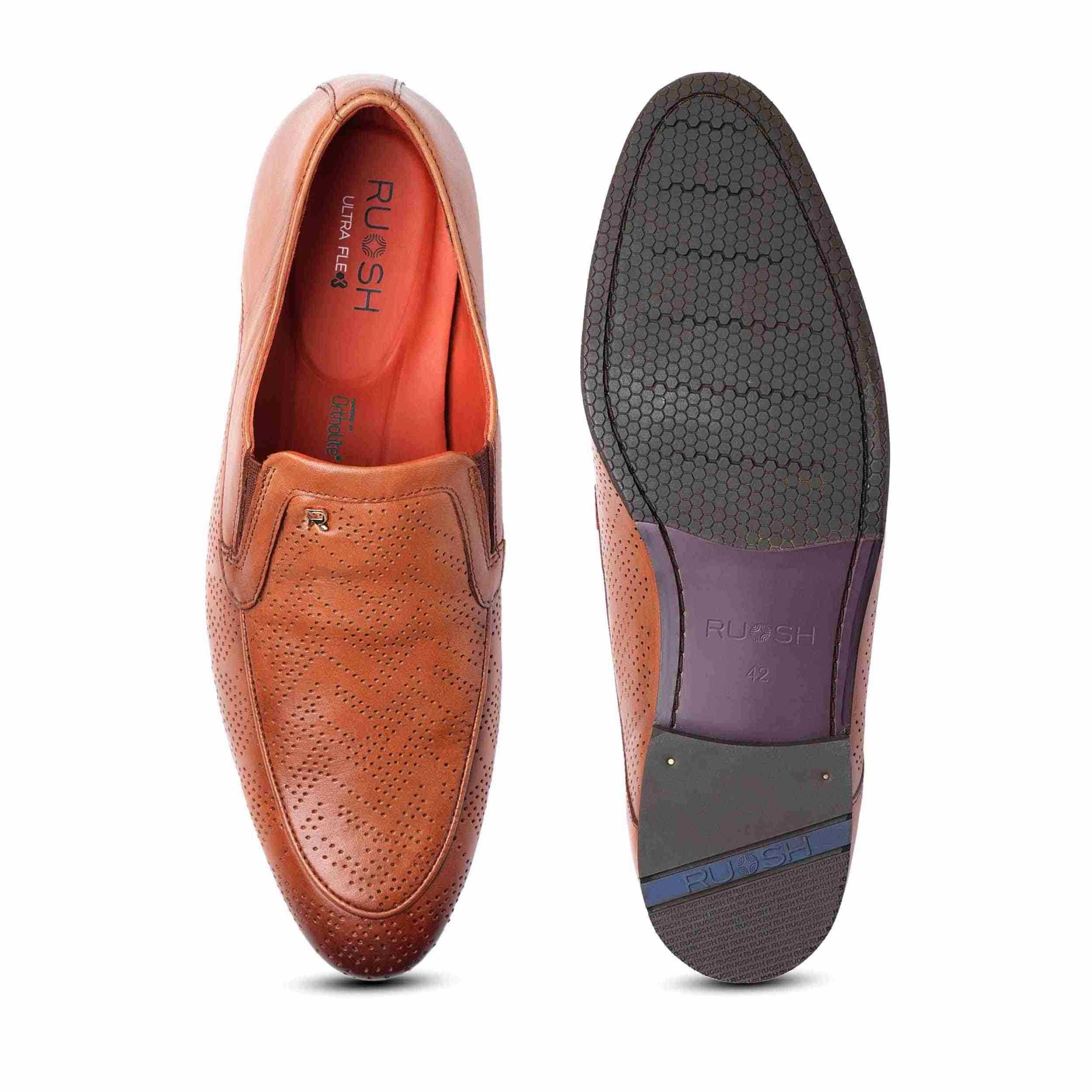 The Herber Ruosh Men Tan Occasion Slip-On