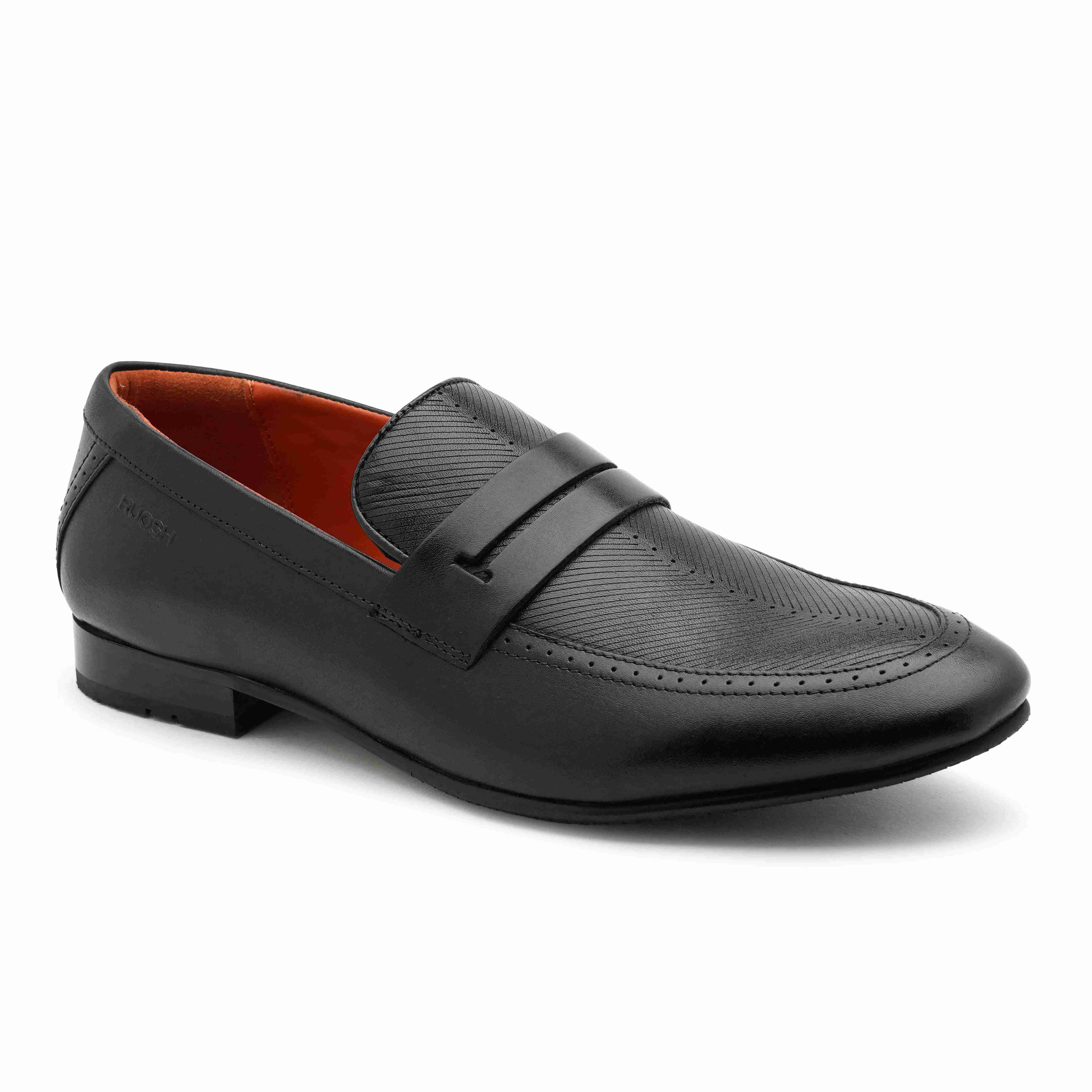The Davis Ruosh Men Black Occasion Slip-On