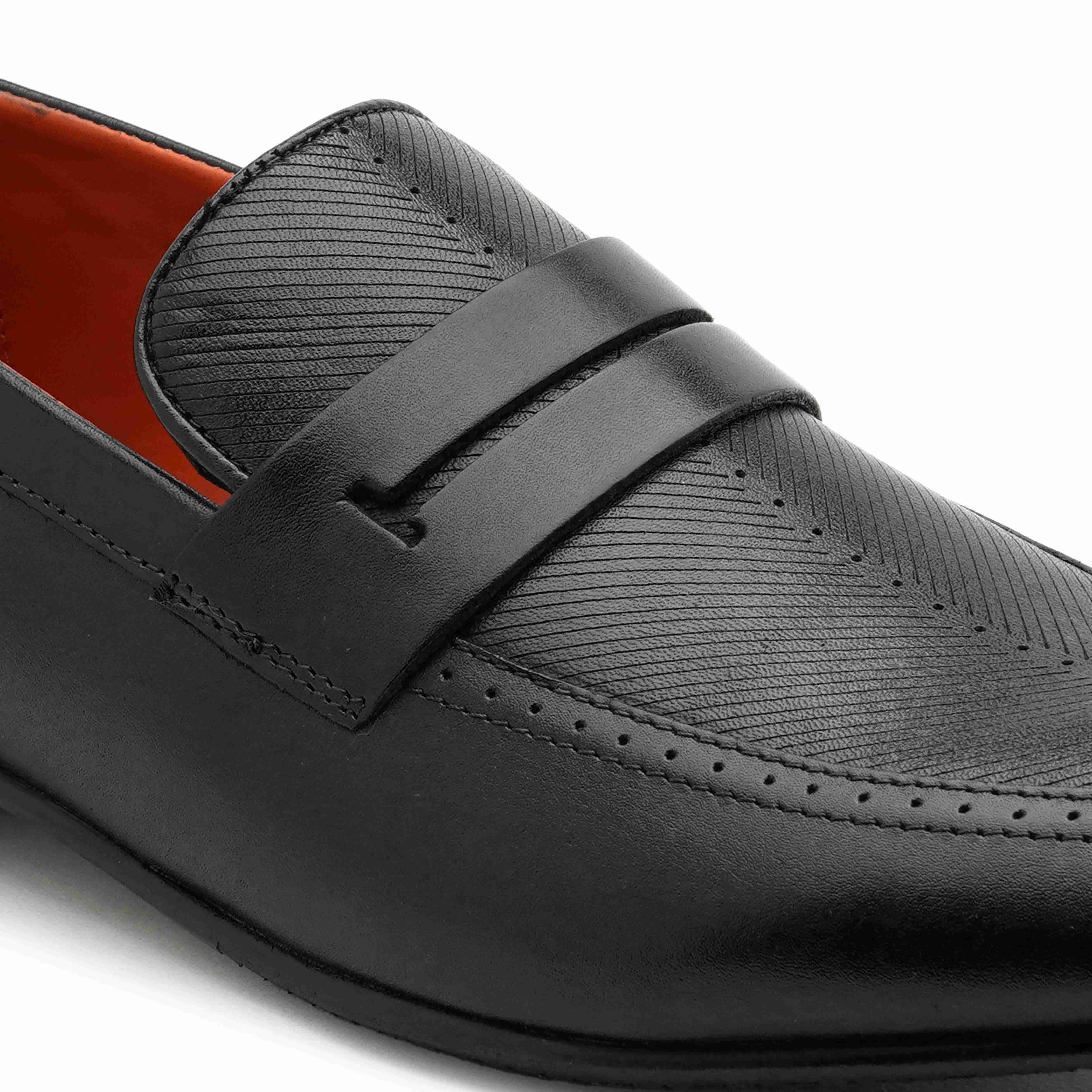 The Davis Ruosh Men Black Occasion Slip-On