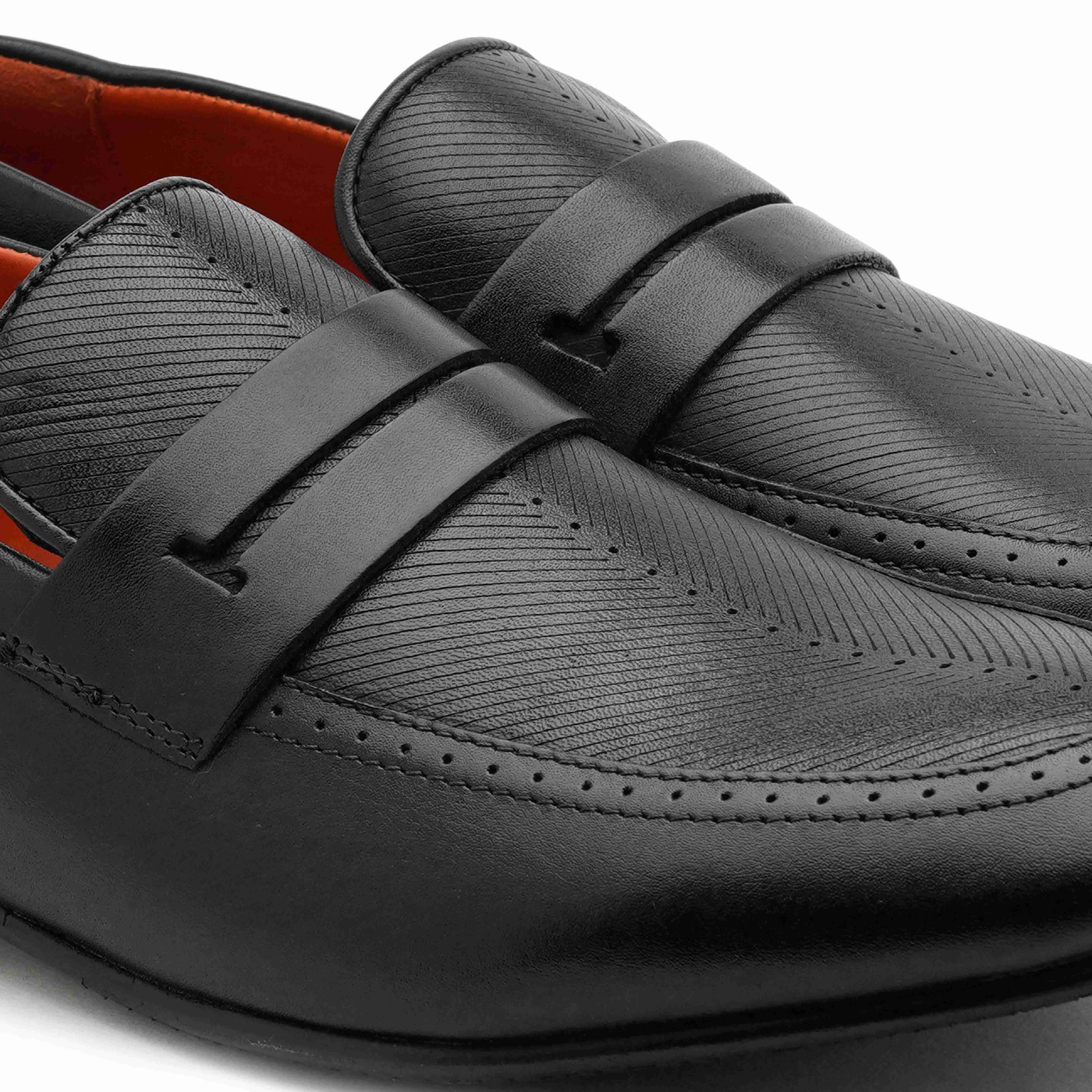 The Davis Ruosh Men Black Occasion Slip-On