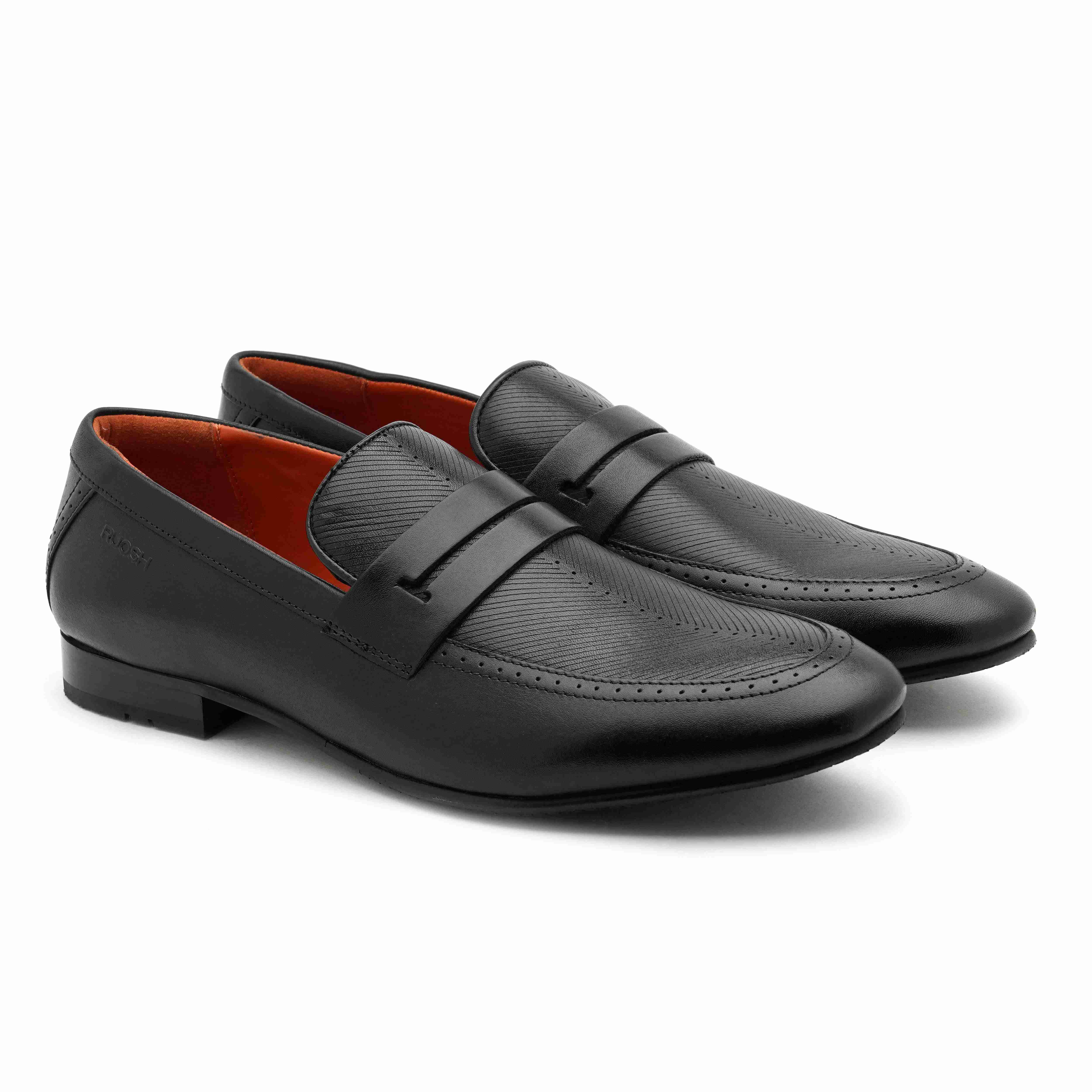 The Davis Ruosh Men Black Occasion Slip-On