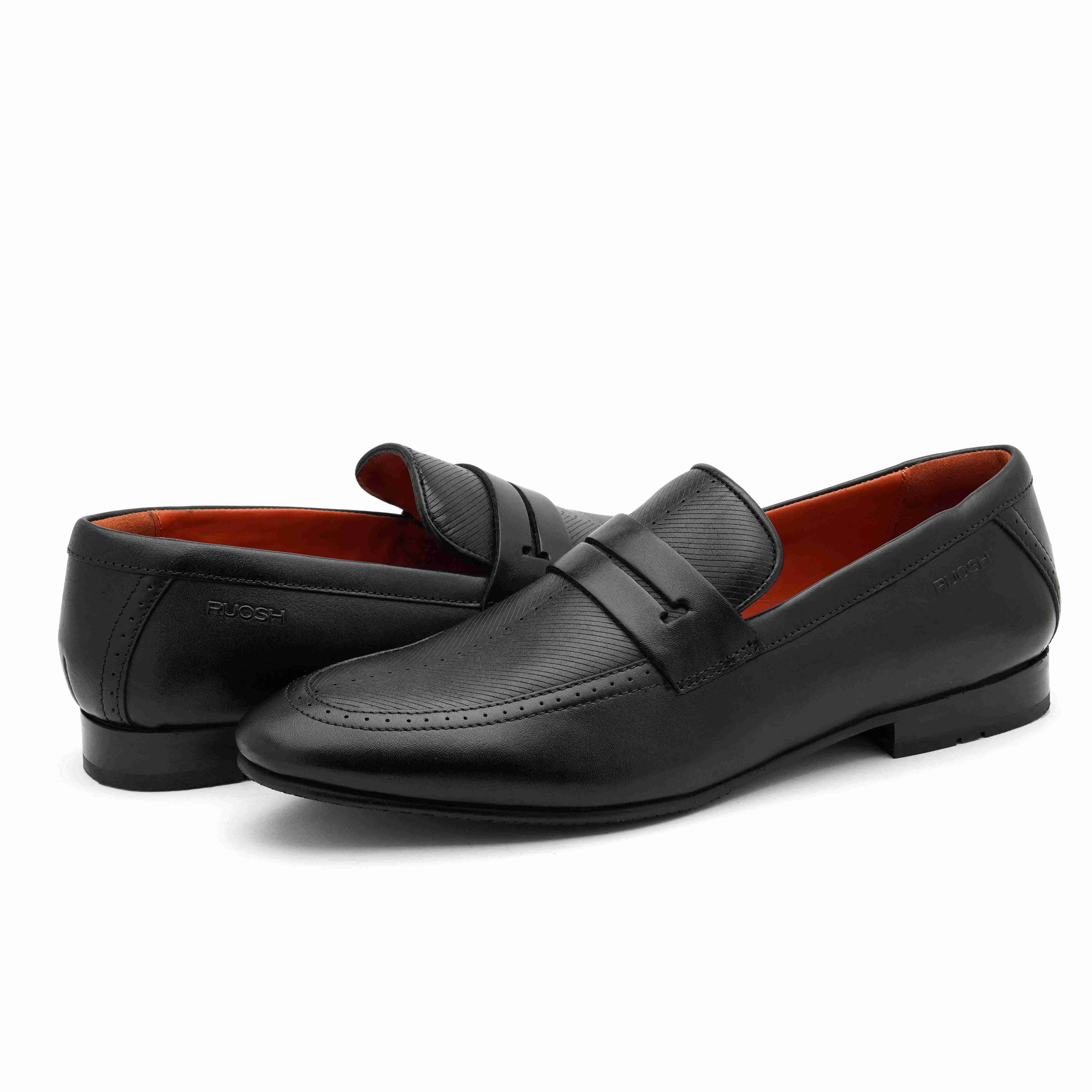 The Davis Ruosh Men Black Occasion Slip-On