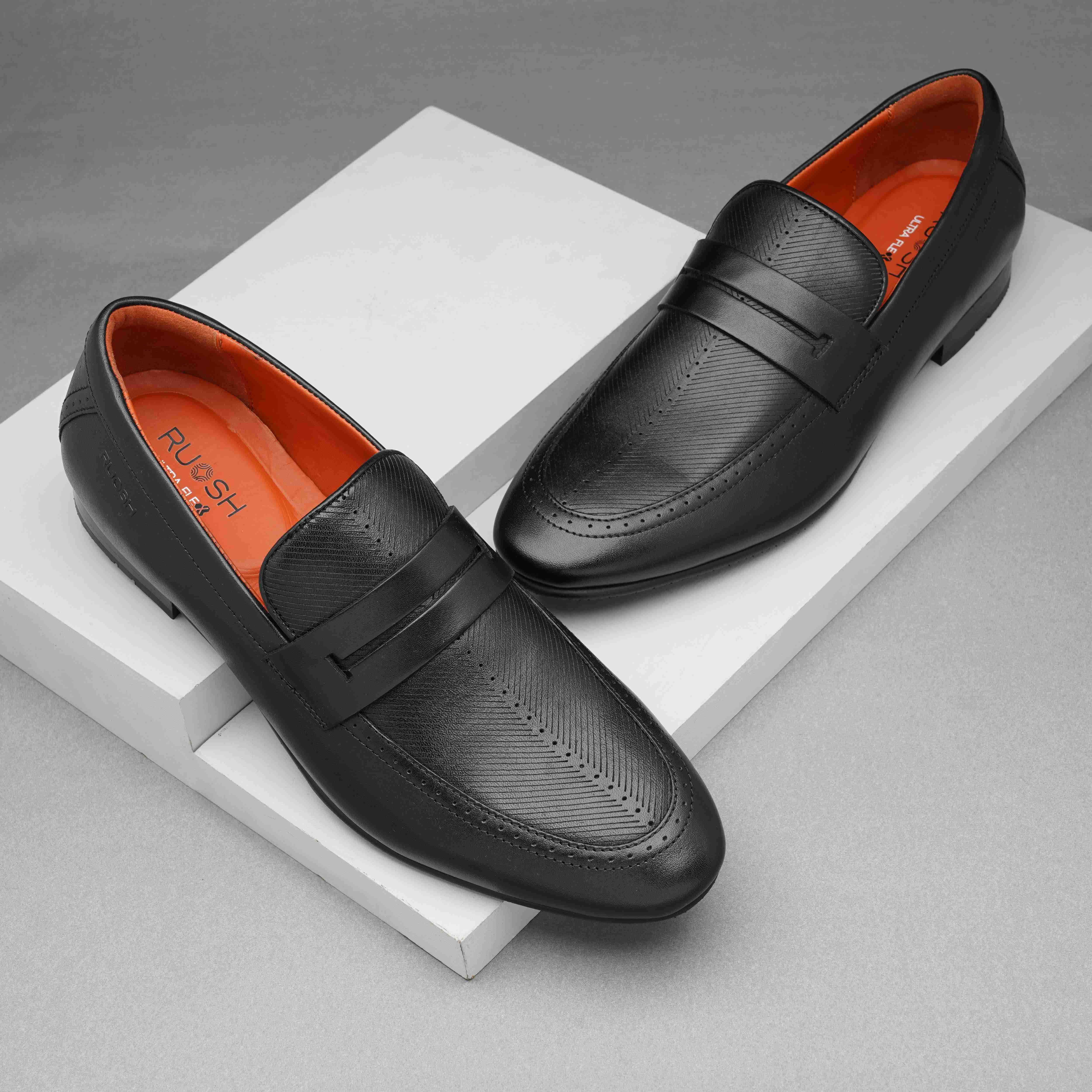 The Davis Ruosh Men Black Occasion Slip-On
