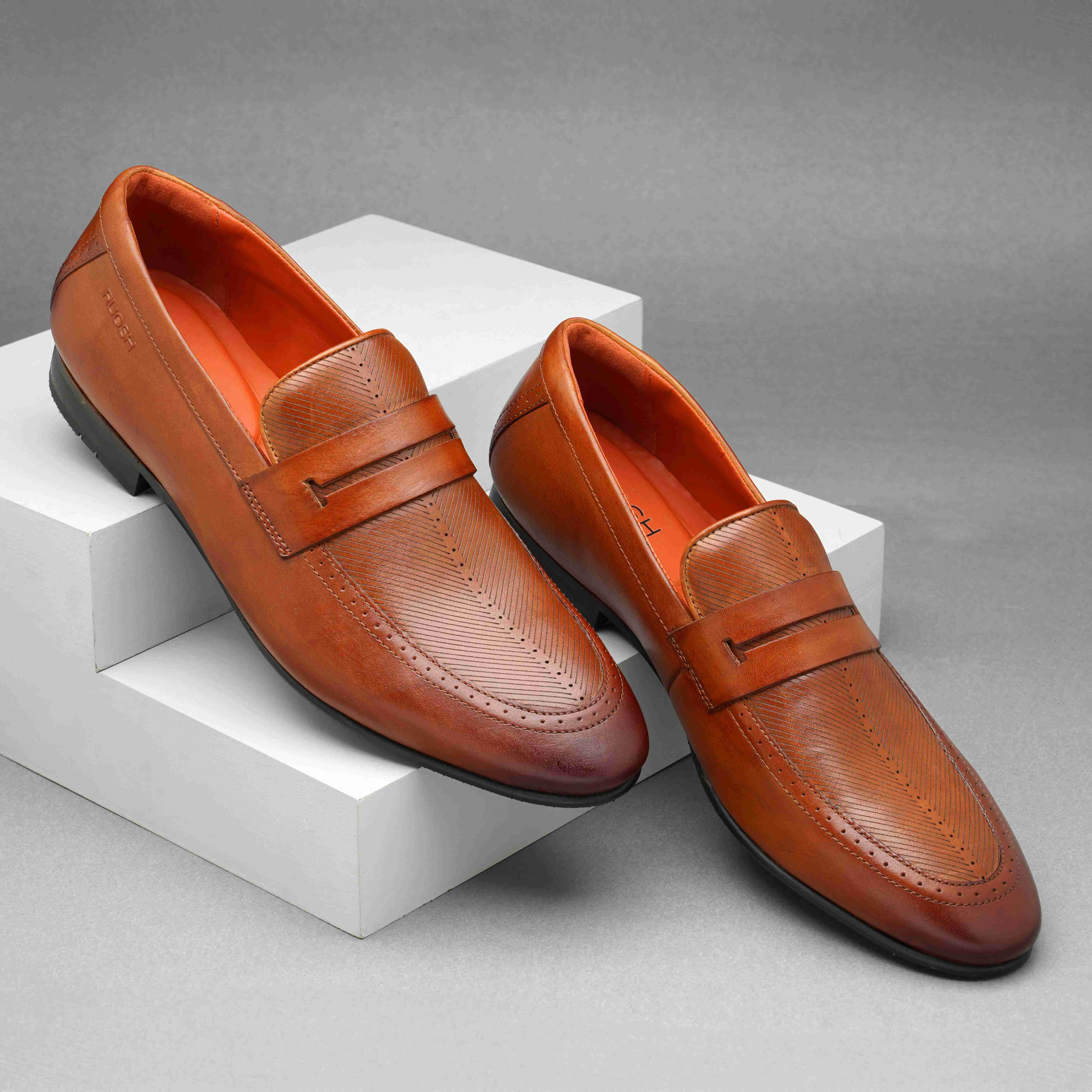 The Davis Ruosh Men Tan Occasion Slip-On