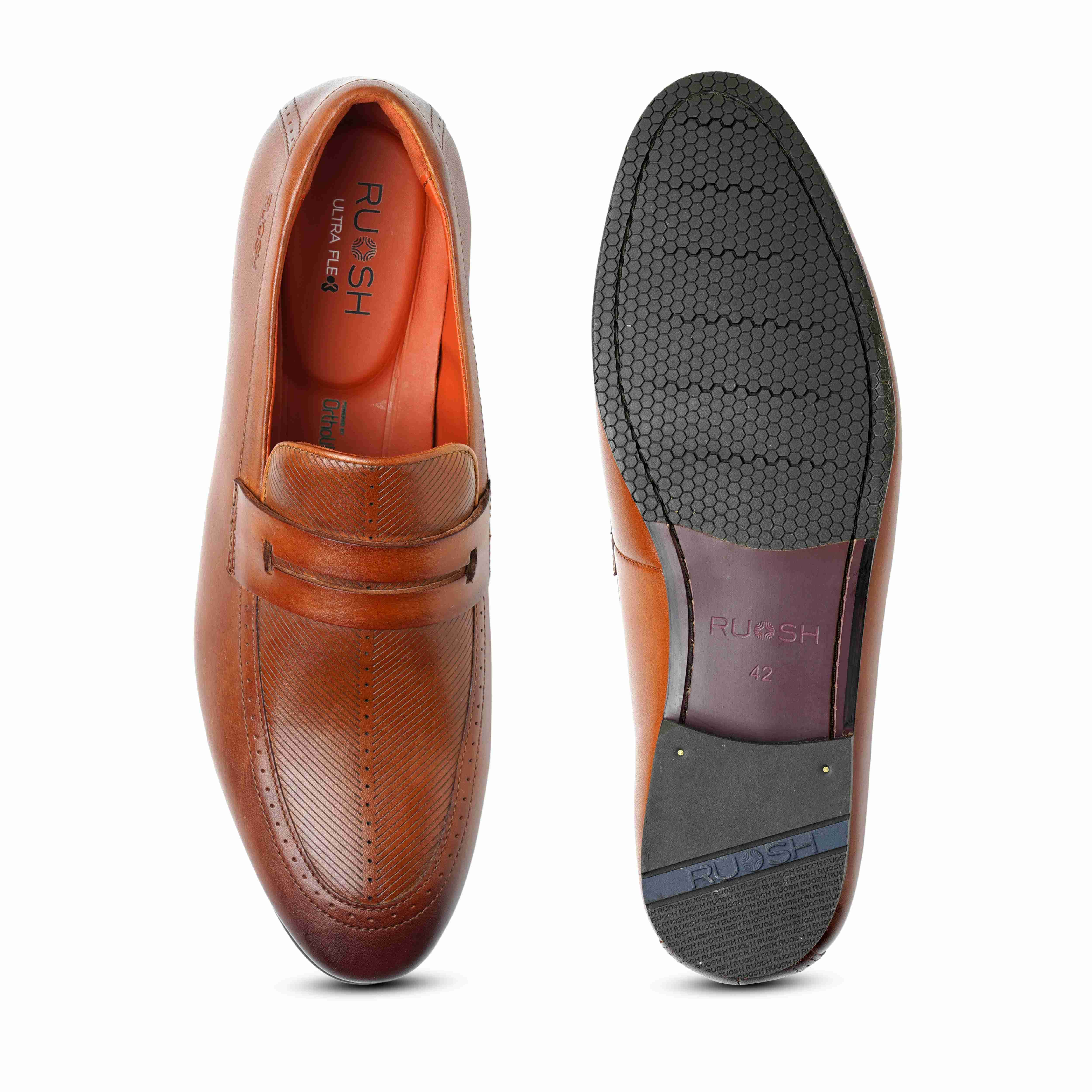 The Davis Ruosh Men Tan Occasion Slip-On
