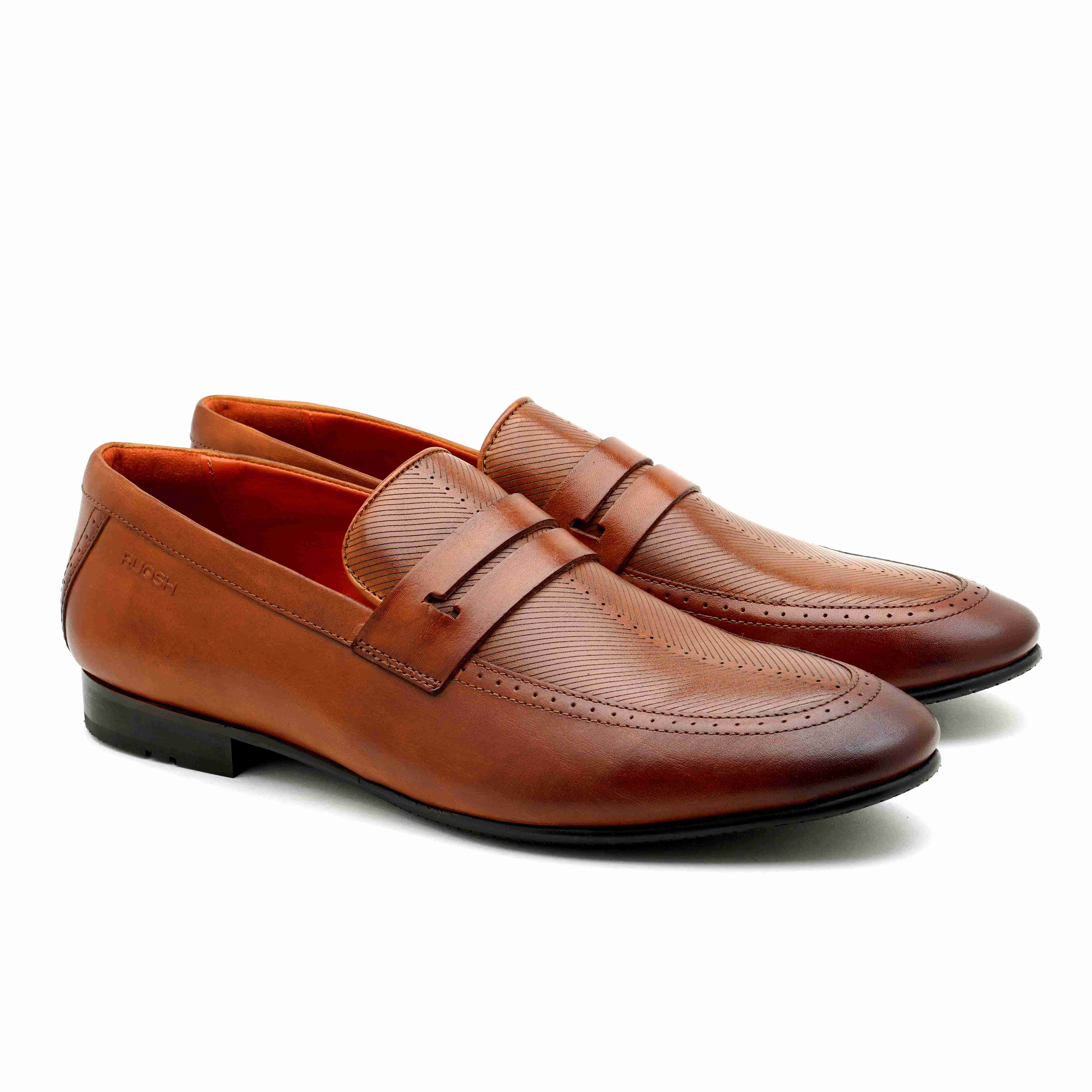 The Davis Ruosh Men Tan Occasion Slip-On