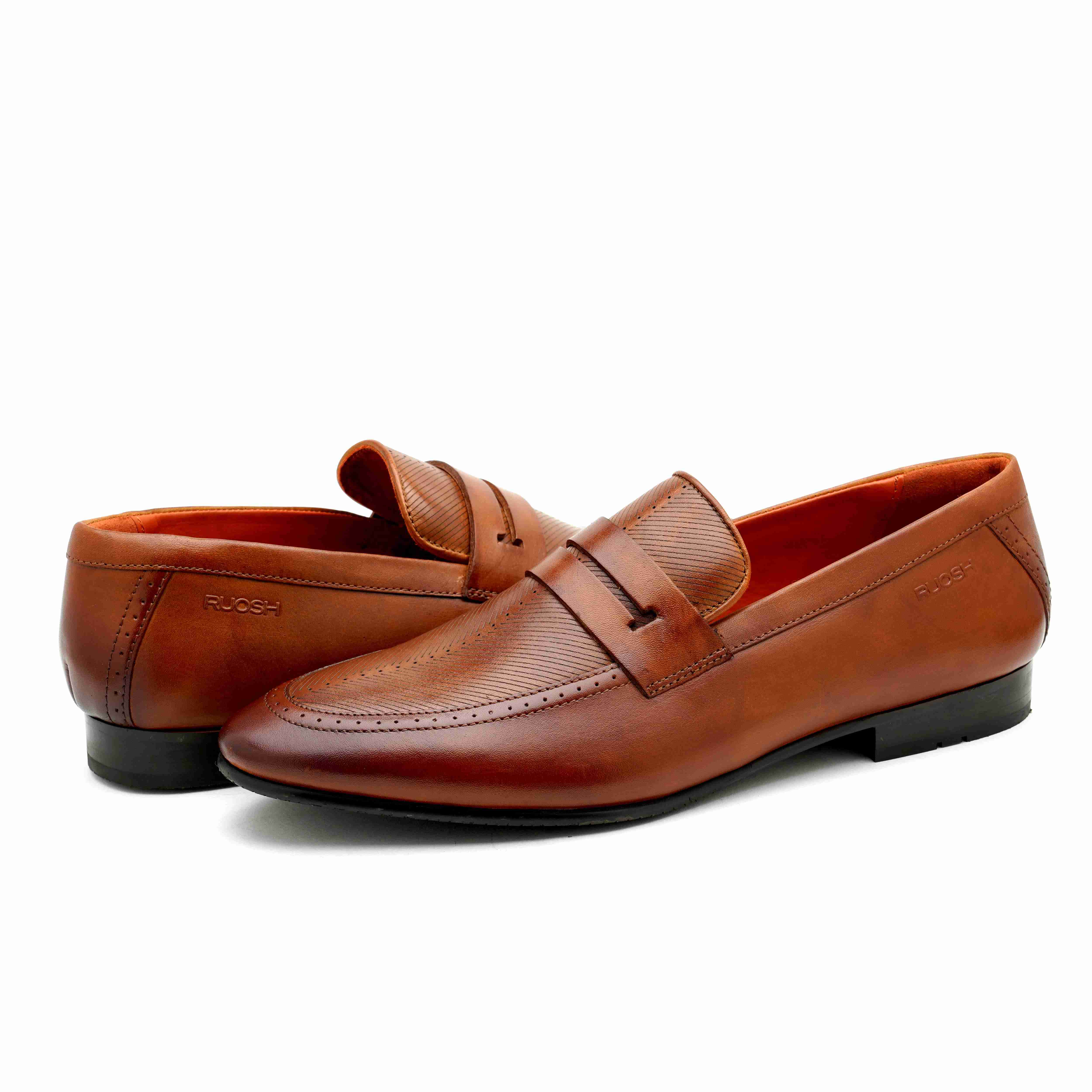 The Davis Ruosh Men Tan Occasion Slip-On